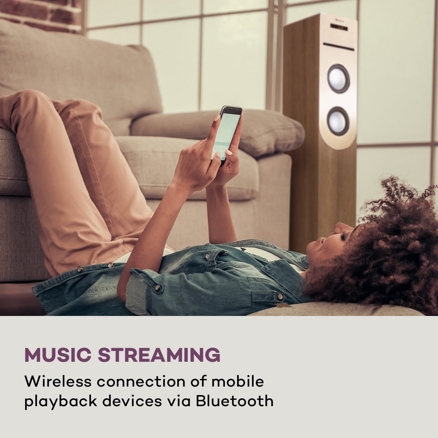 Auna Berklee, stĺpový reproduktor, 2 x 10 W RMS, FM rádio, CD prehrávač, Bluetooth, USB a SD/MMC port – Obrázok 2