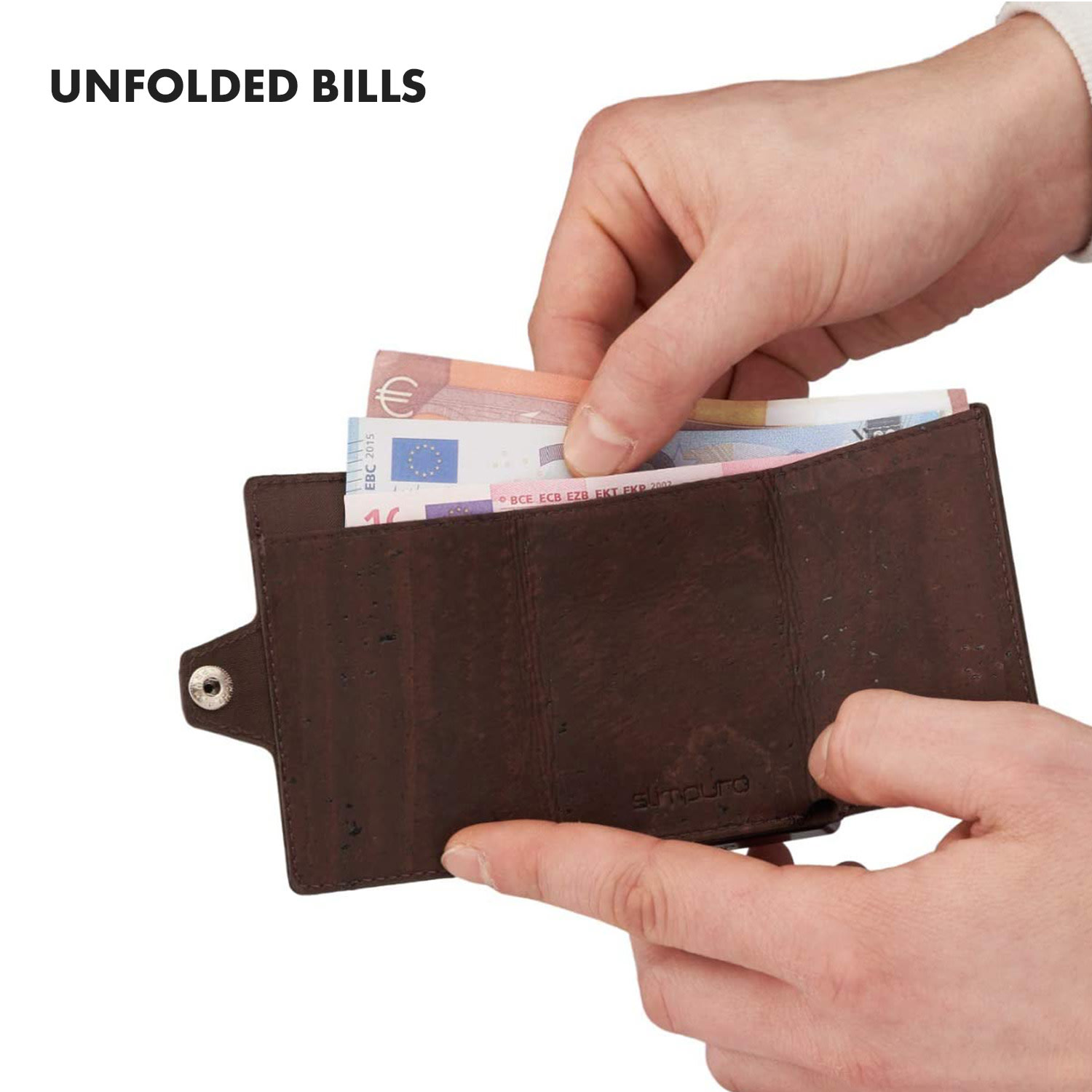 Slimpuro ZNAP, tenká peňaženka, 12 kariet, priečinok na mince, 8,9 × 1,8 × 6,3 cm (Š × V × H), RFID ochrana – Obrázok 4