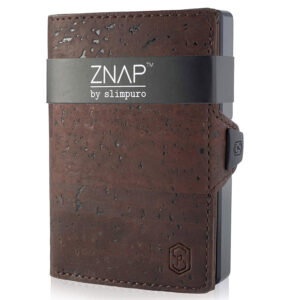 Slimpuro ZNAP, tenká peňaženka, 12 kariet, priečinok na mince, 8,9 × 1,8 × 6,3 cm (Š × V × H), RFID ochrana