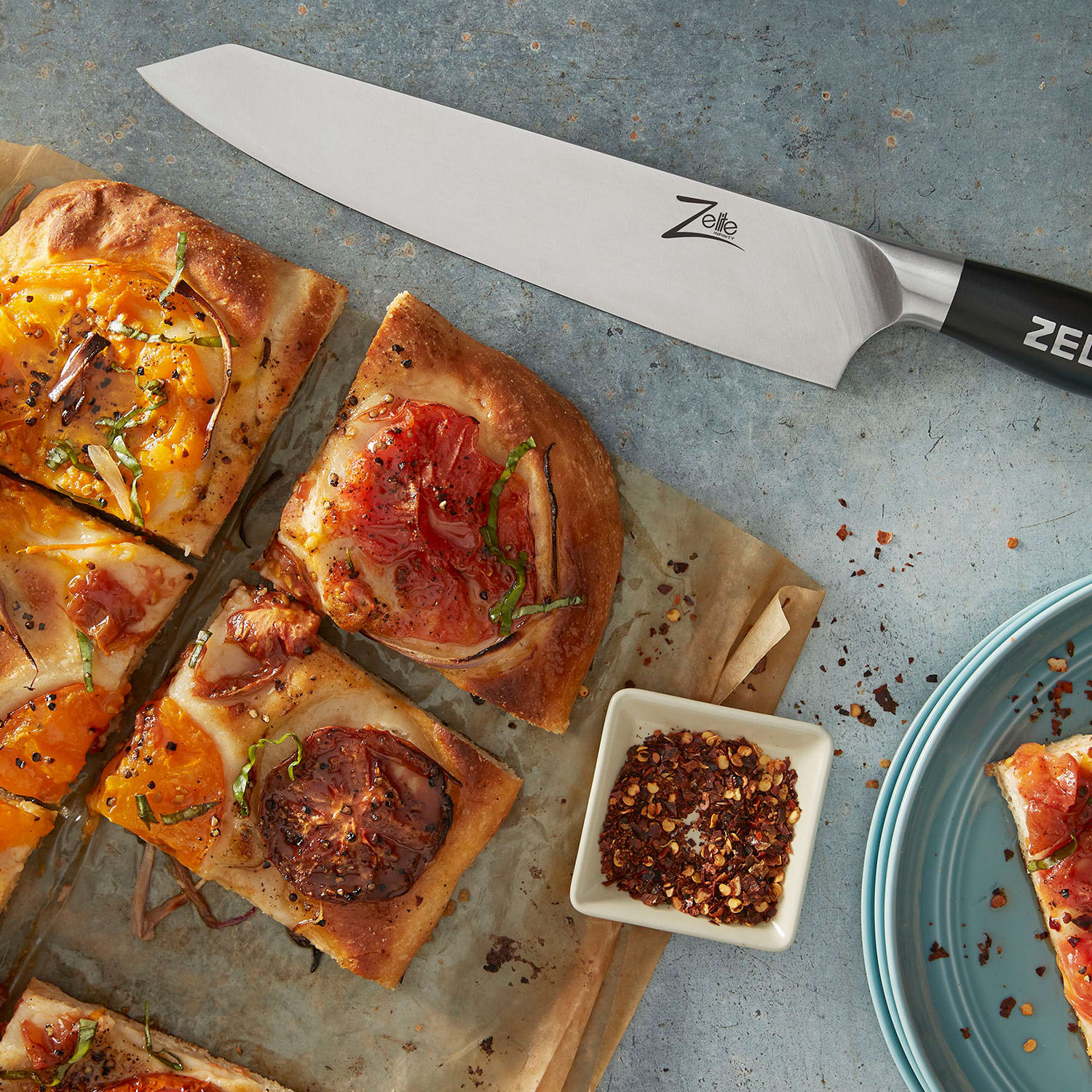 Zelite Infinity by Klarstein Comfort Pro, 9" nôž kiritsuke, 56 HRC, nehrdzavejúca oceľ – Obrázok 3