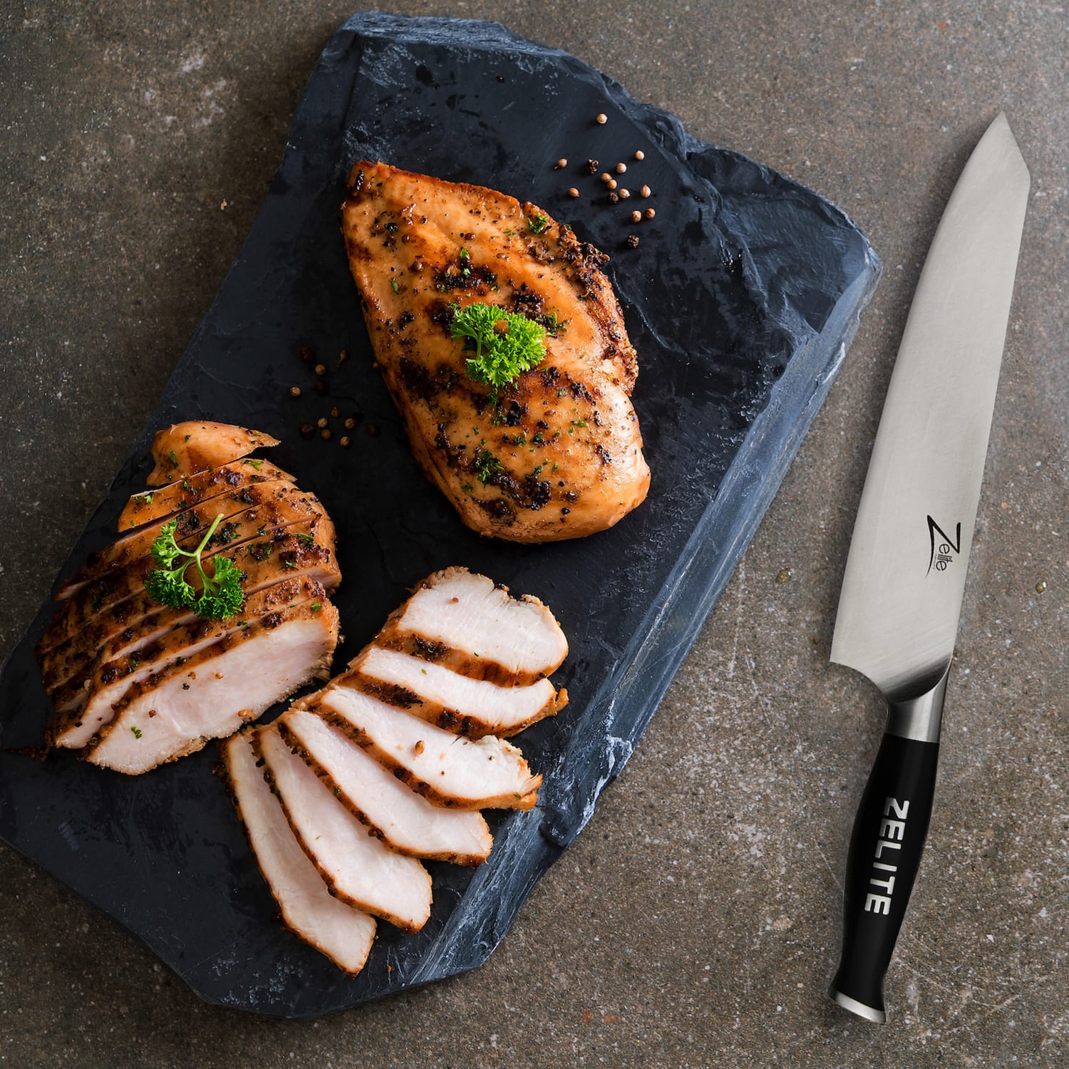 Zelite Infinity by Klarstein Comfort Pro, 9" nôž kiritsuke, 56 HRC, nehrdzavejúca oceľ – Obrázok 4