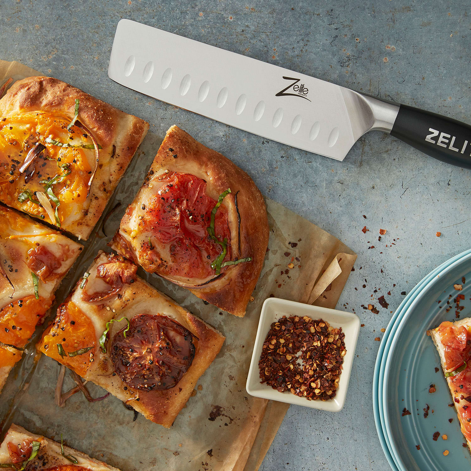 Zelite Infinity by Klarstein Comfort Pro, 7" nôž nakiri, 56 HRC, nehrdzavejúca oceľ – Obrázok 3