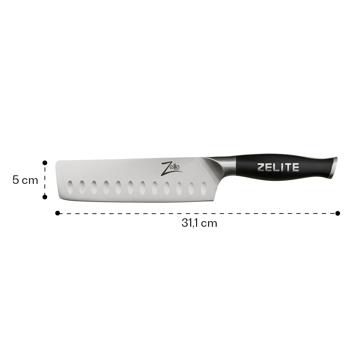 Zelite Infinity by Klarstein Comfort Pro, 7" nôž nakiri, 56 HRC, nehrdzavejúca oceľ – Obrázok 5