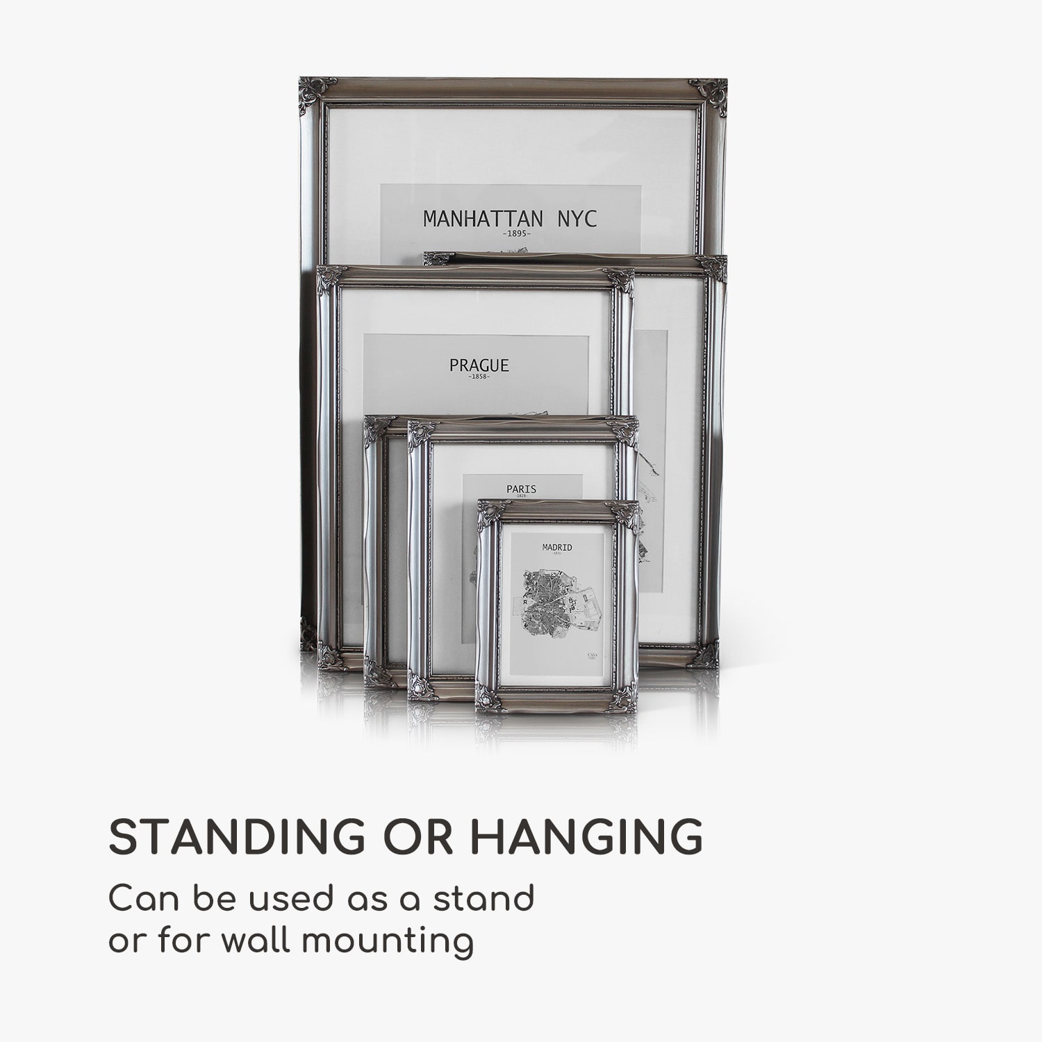 Casa Chic Regent, obrazový rám, obdĺžnikový, 25 × 20 cm fotky, pasparta, sklo, rokoko – Obrázok 5