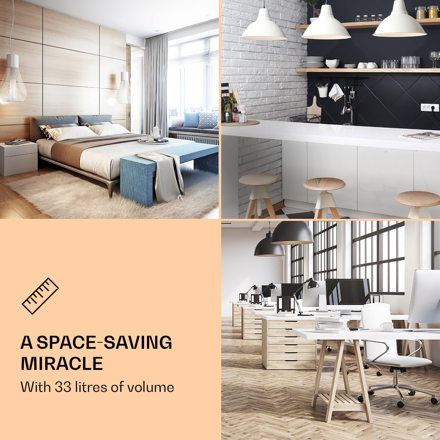 Klarstein Beersafe M Quartz, chladnička, 33 l, 2 police, sklenené panoramatické dvierka – Obrázok 2