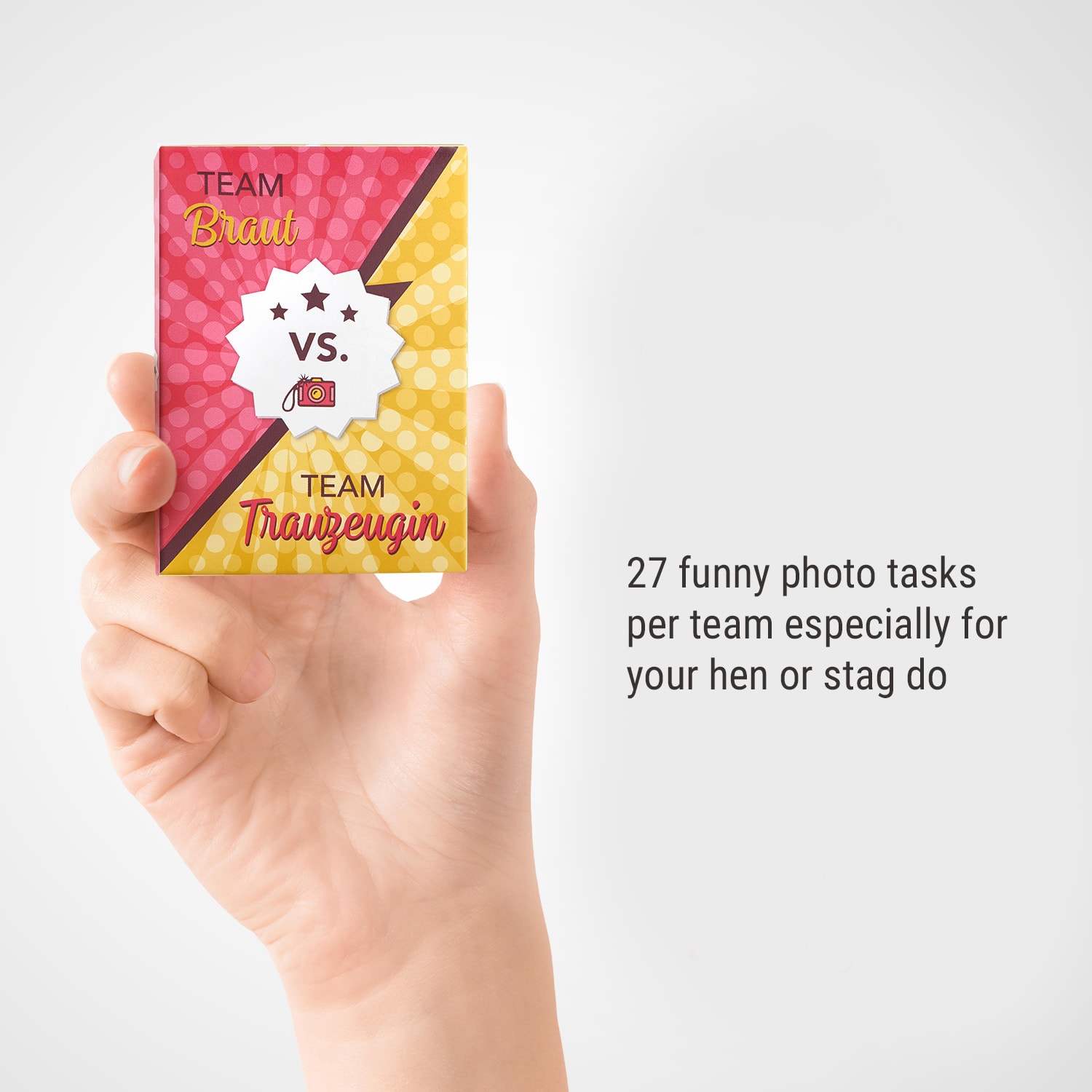 Spielehelden Tím Nevesty vs. Tím Družičiek Foto hra 27 fotografických úloh vreckovej veľkosti – Obrázok 3