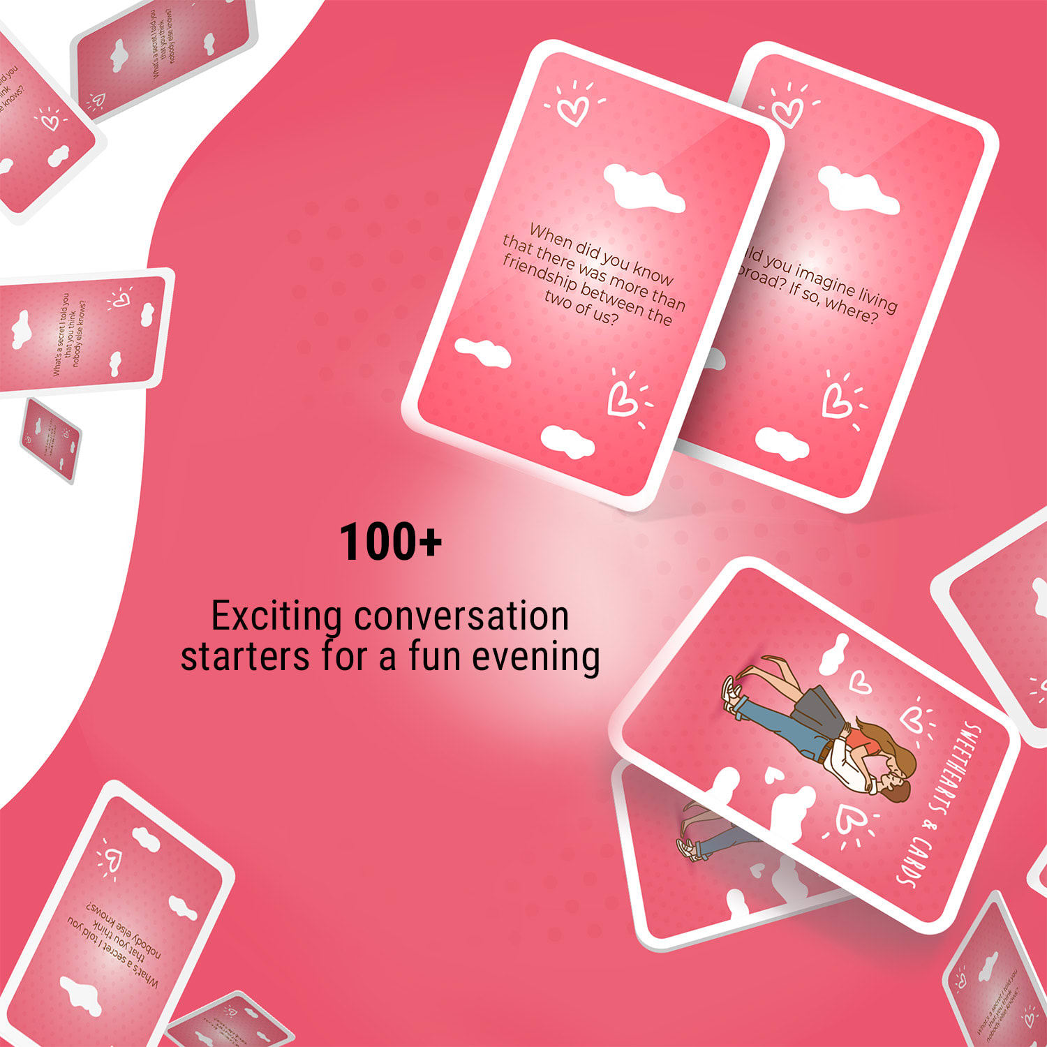 Spielehelden Sweethearts and Cards, Pre páry, viac ako 100 zamilovaných otázok pre milencov v anglickom jazyku – Obrázok 3