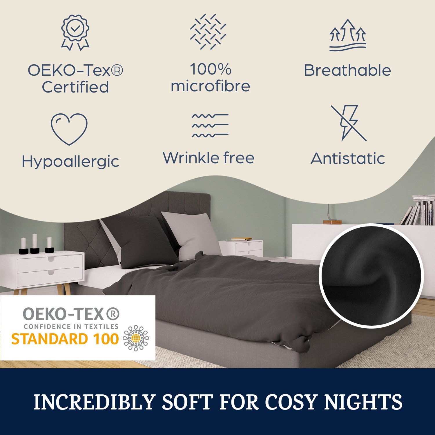 Sleepwise Soft Wonder Edition, posteľná bielizeň, 140x200 cm, mikrovlákno – Obrázok 2