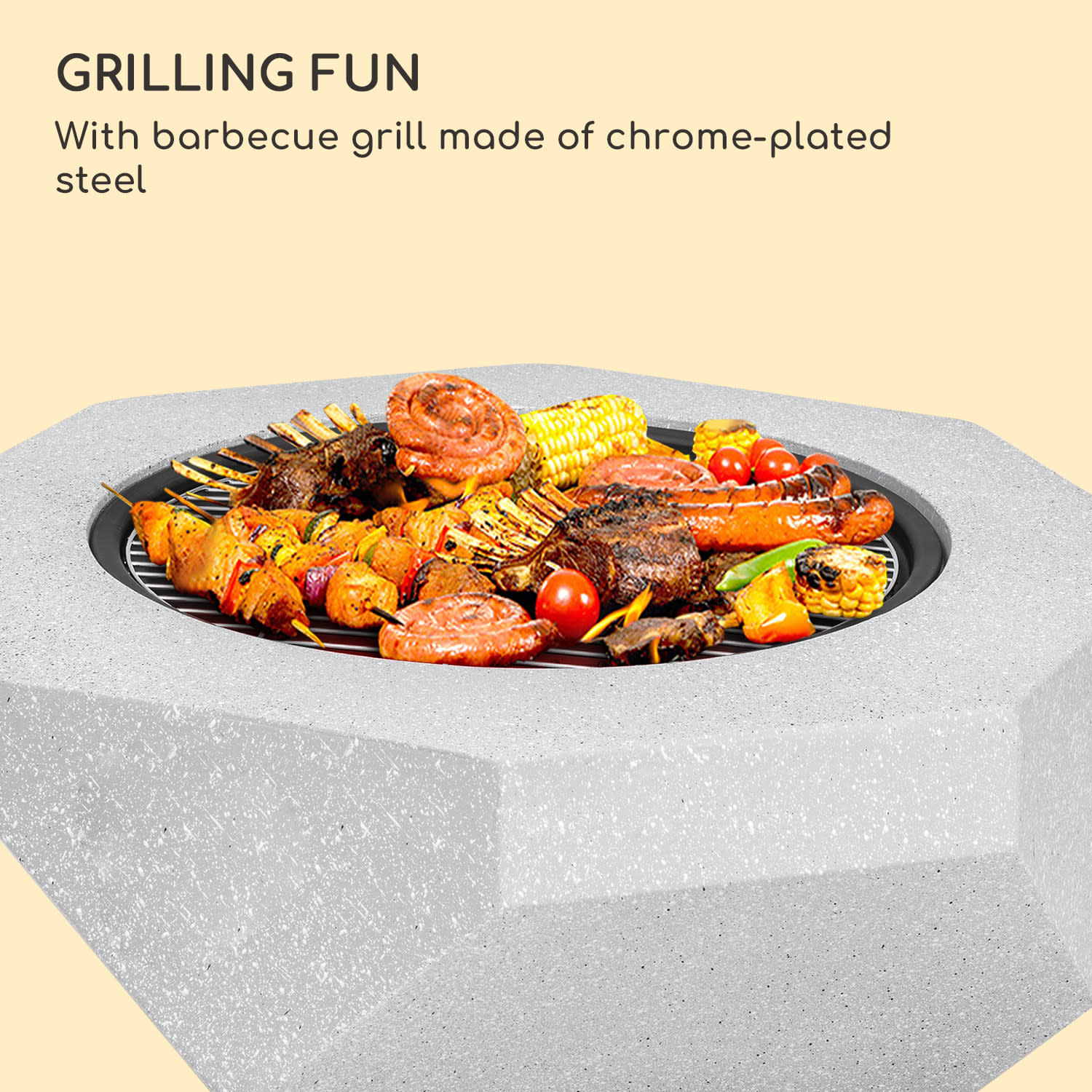 Blumfeldt Diamond, ohnisko s grilom, MgO a oceľový plášť, lapač iskier – Obrázok 3