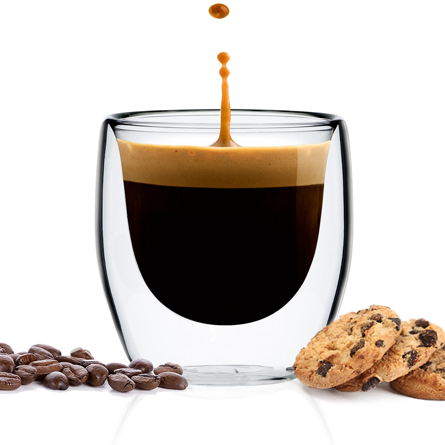 Klarstein Glaswerk Vienna, dvojstenné termopoháre, 80 ml, ručná výroba, borosilikátové sklo – Obrázok 5