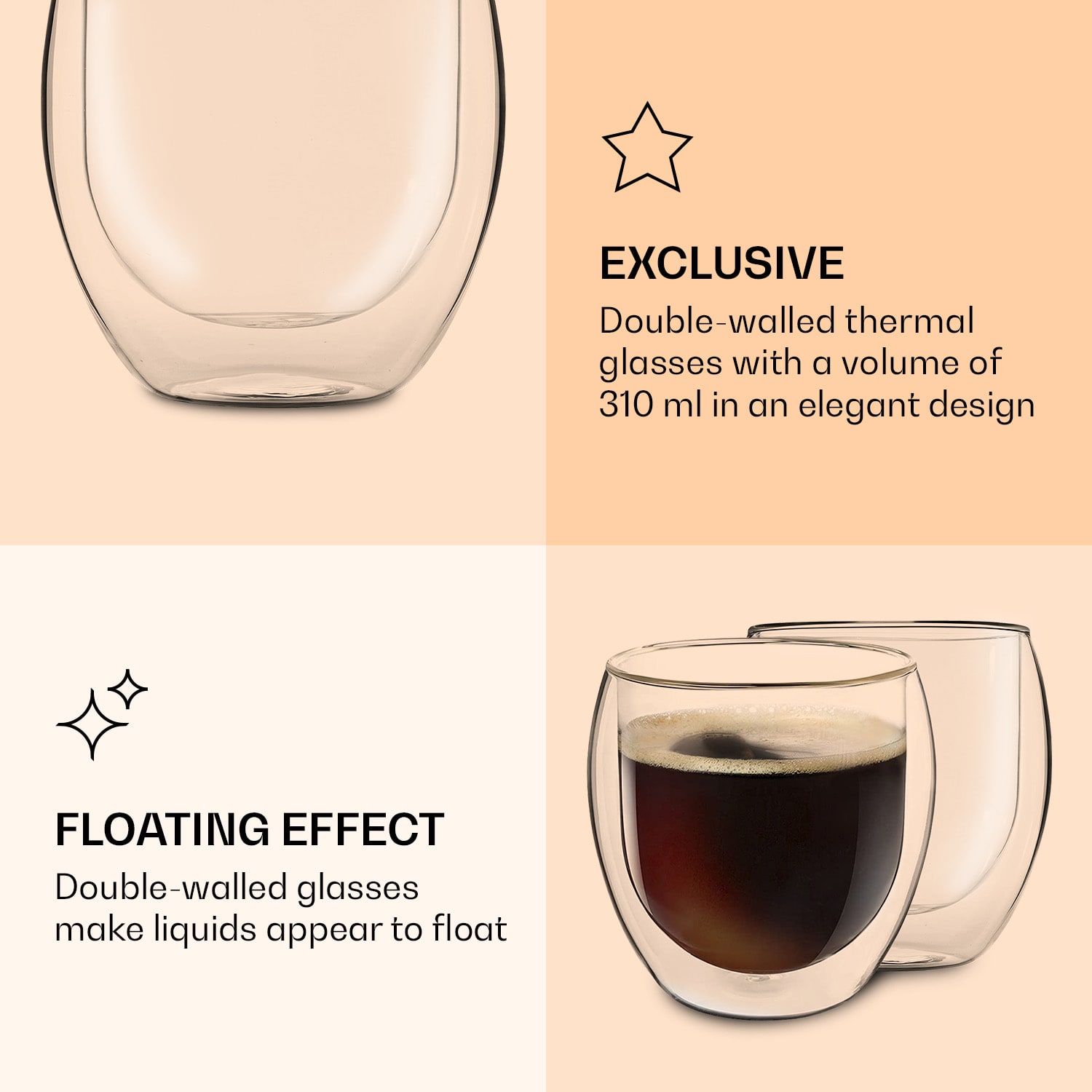 Feelino DUOS Jumbo, dvojstenný pohár, 310 ml – Obrázok 5