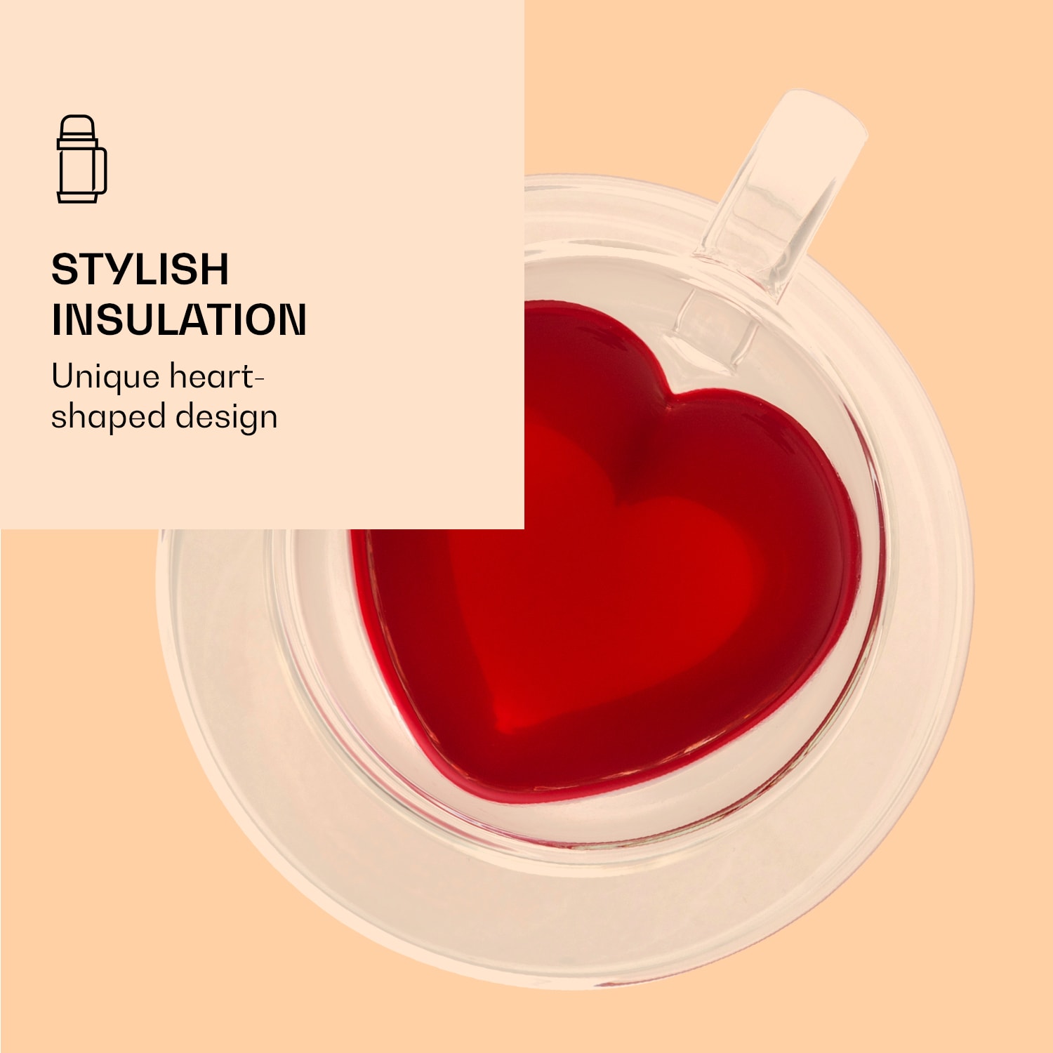 Feelino Pohár, 400 ml, Dvojstenný, Vysoko kvalitné borosilikátové sklo, Jedinečný – Obrázok 3