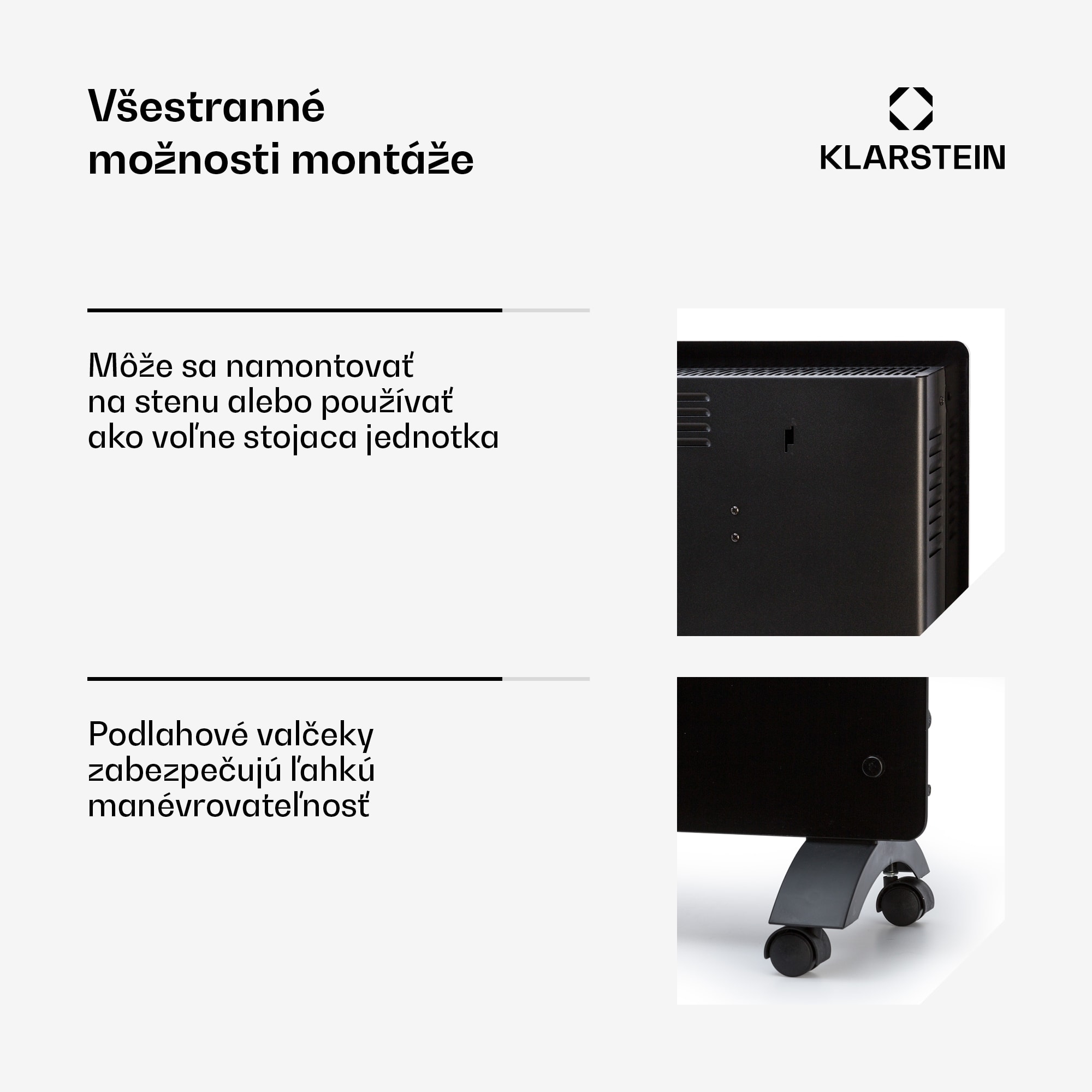 Klarstein Bansin Crystal Smart, konvektor, 2500 W, 5 - 50 °C, ovládanie cez aplikáciu – Obrázok 4