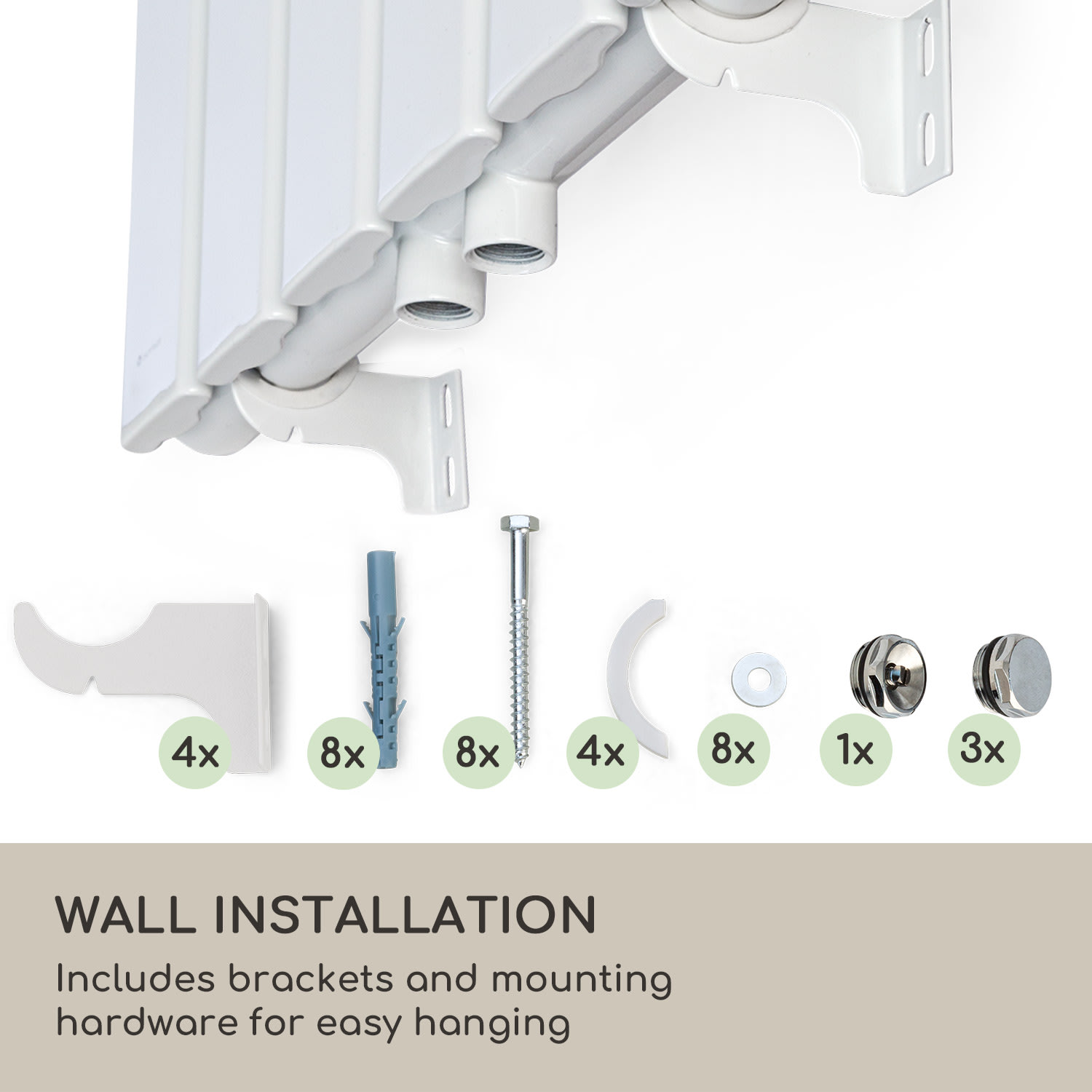 Blumfeldt Ontario, radiátor, 180 x 45, 485 W, inštalácia na stenu – Obrázok 3