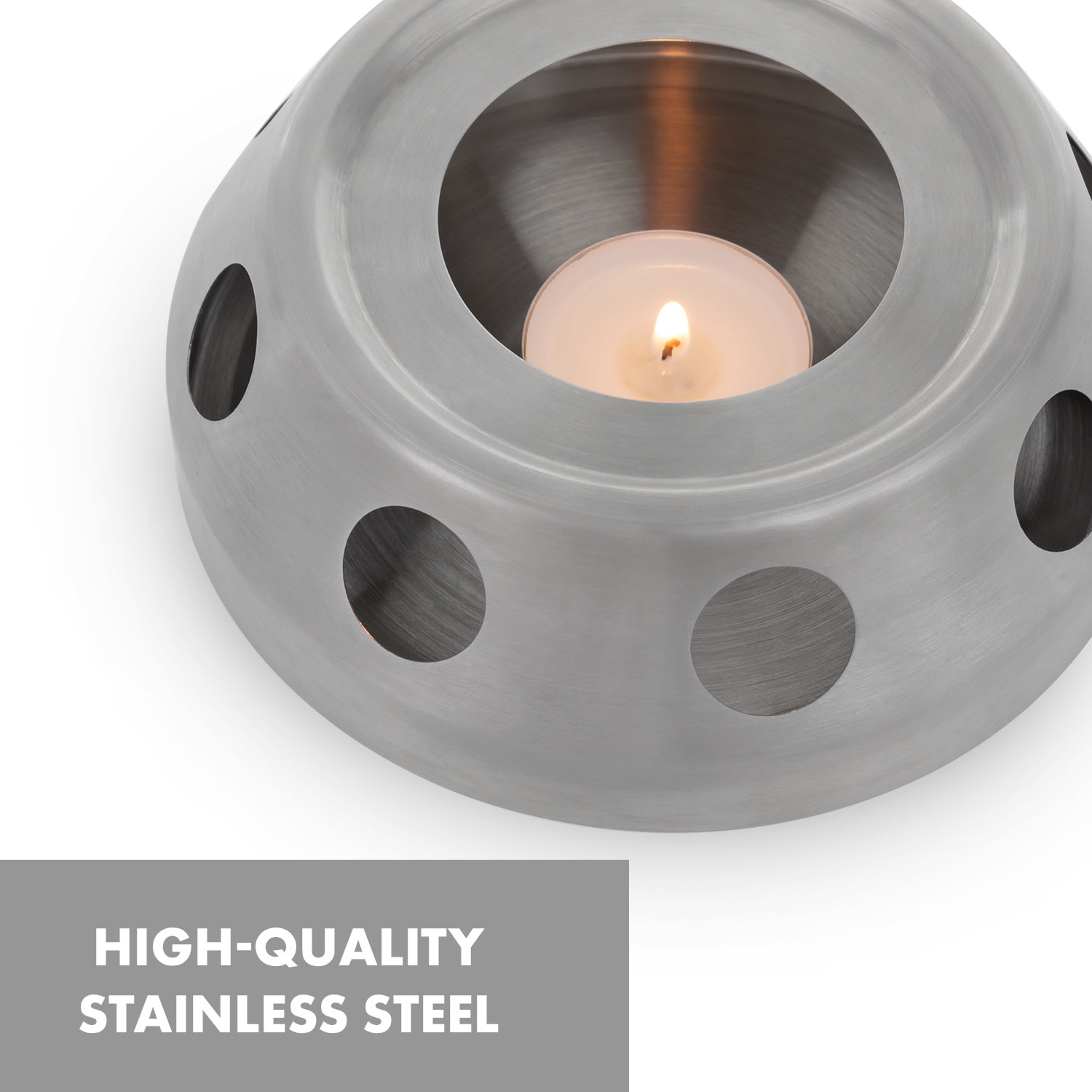 Klarstein Sencha, dizajnová kanvica na čaj, s ohrievačom, 1,3 l, z nehrdzavejúcej ocele Hibiscus, sitko – Obrázok 3