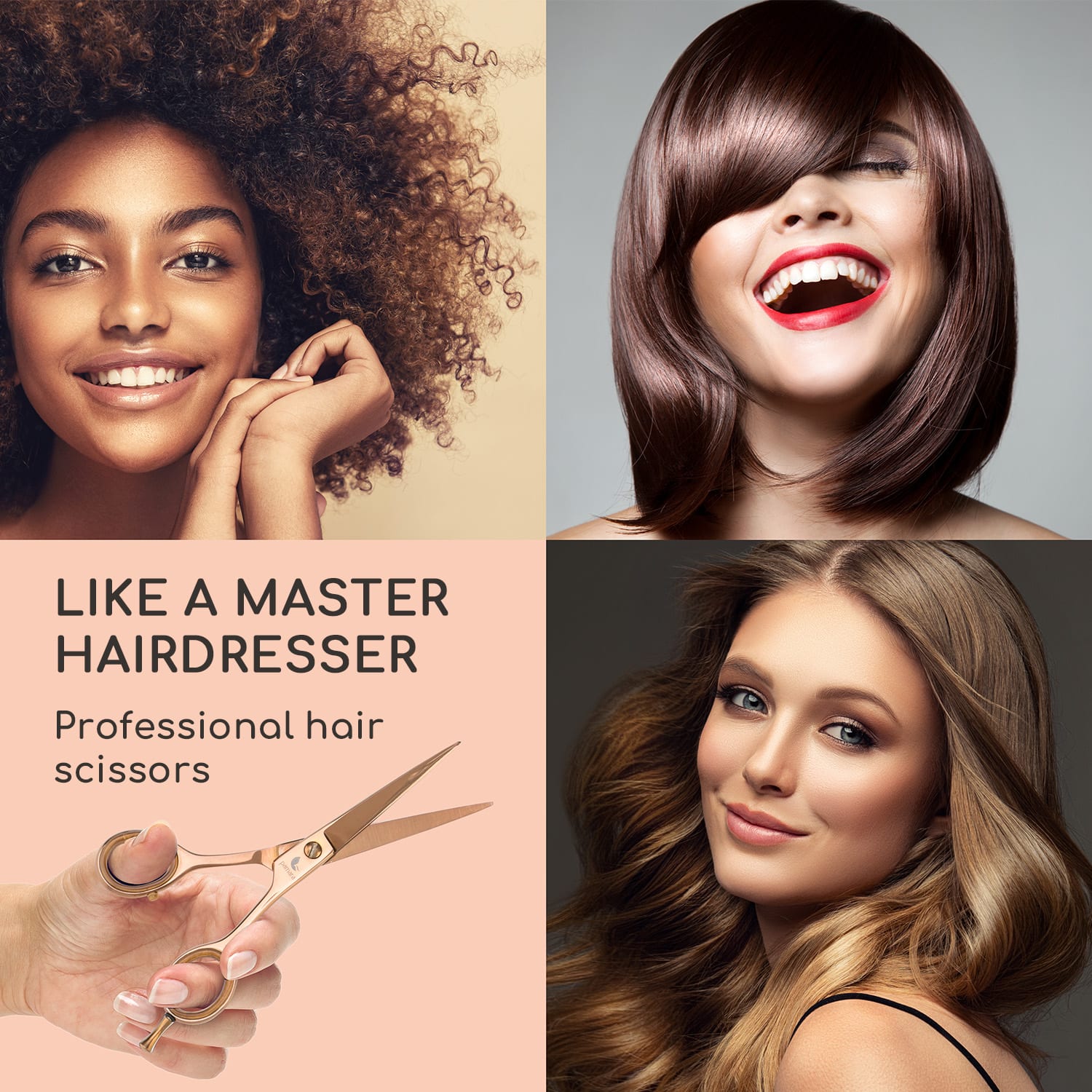 Blumfeldt Visionaire Premium, nožnice na strihanie vlasov, extra ostré, vrátane puzdra na nožnice – Obrázok 2