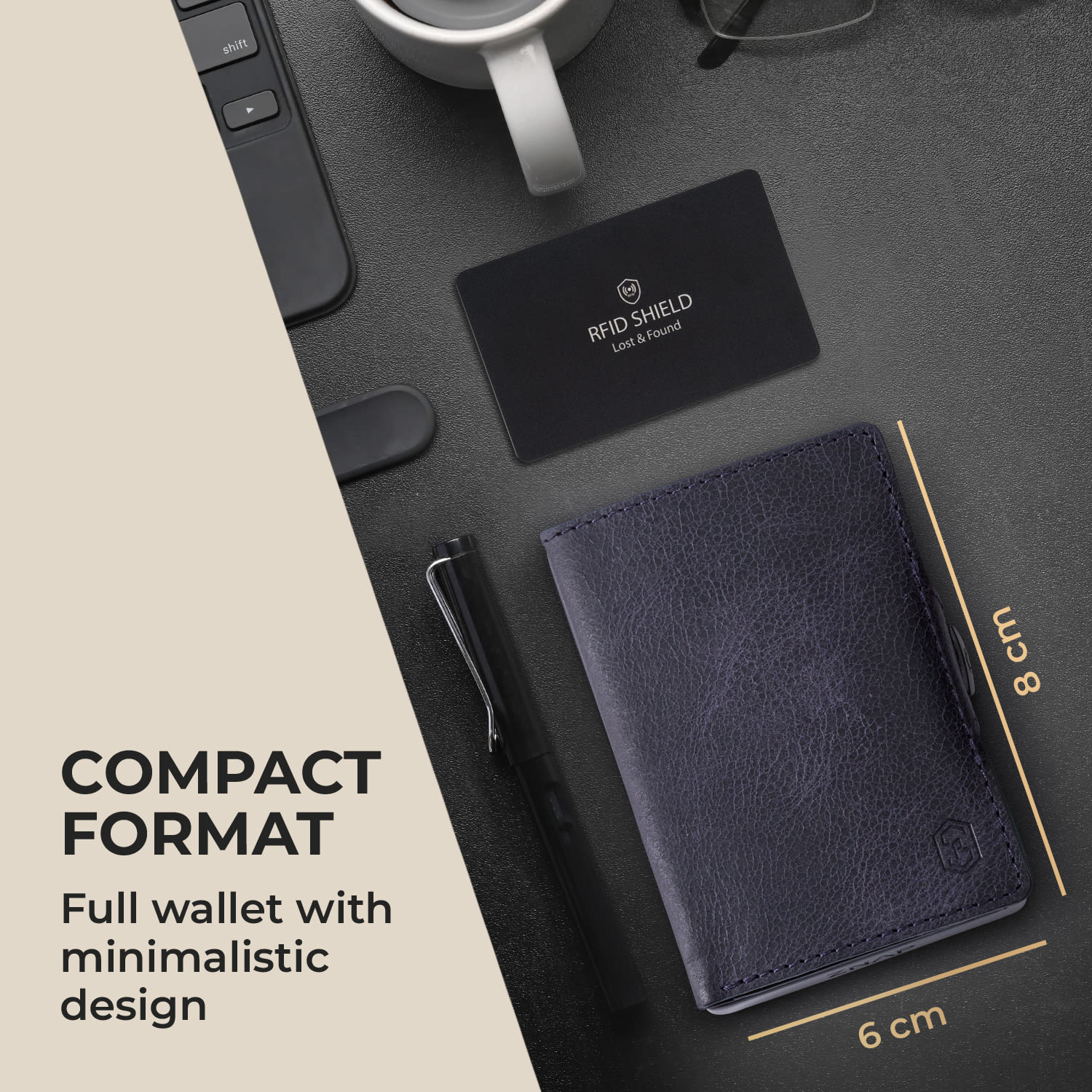 Slimpuro ZNAP Slim Wallet, 12 kariet, priehradka na mince, 8,9 x 1,8 x 6,3 cm (Š x V x H), ochrana RFID – Obrázok 4