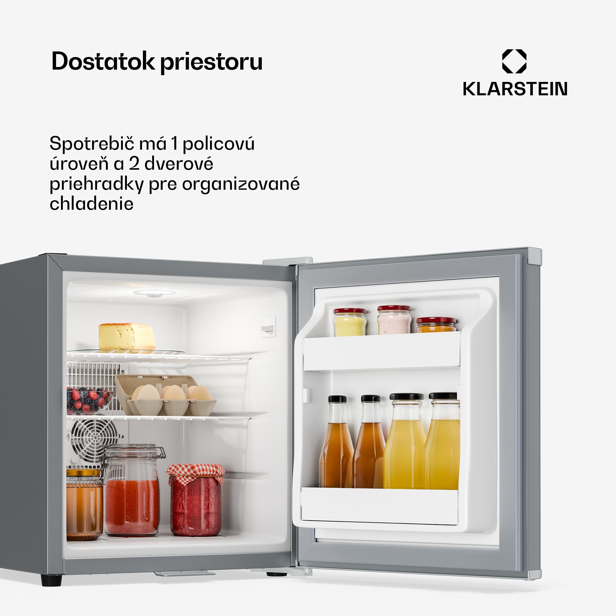 Klarstein Matterhorn 28, mini chladnička, 28 litrov, 35 dB, kompaktná, uzamykateľná – Obrázok 5