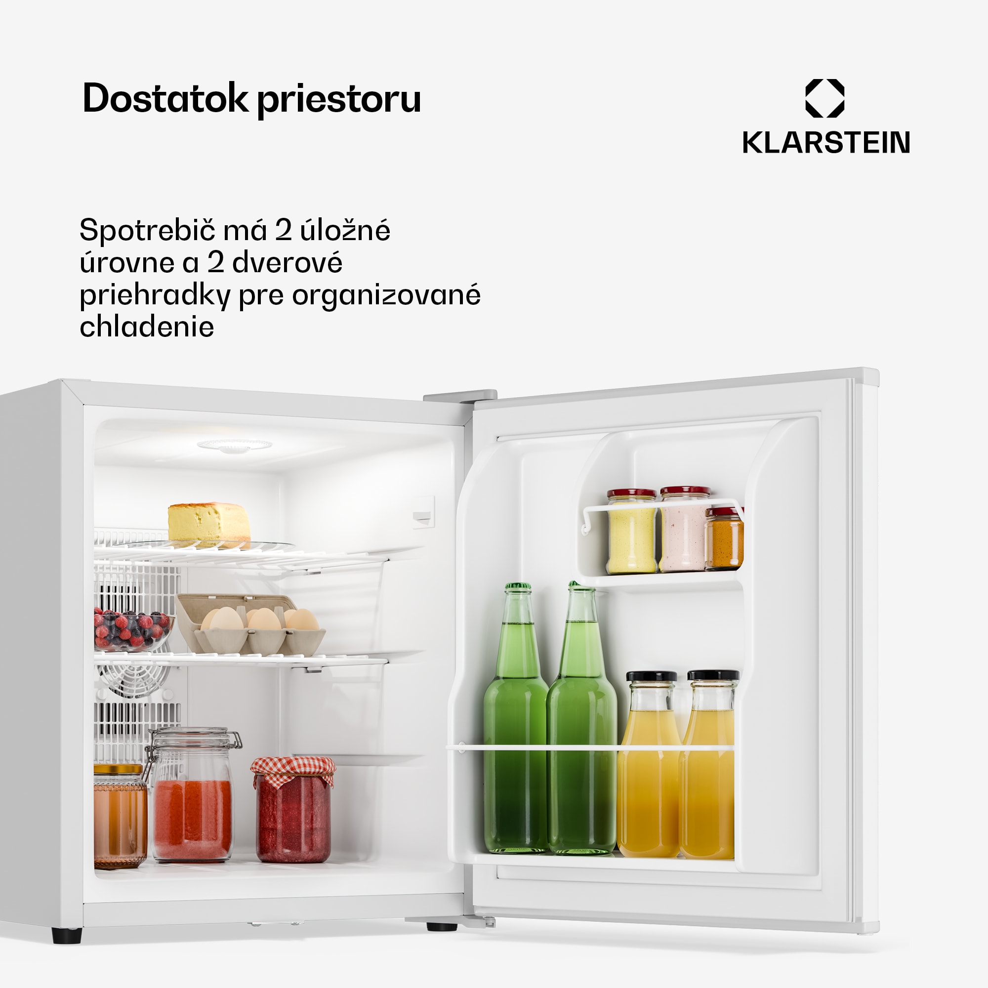 Klarstein Matterhorn 44, mini chladnička, 44 litrov, 35 dB, kompaktná, uzamykateľná – Obrázok 5