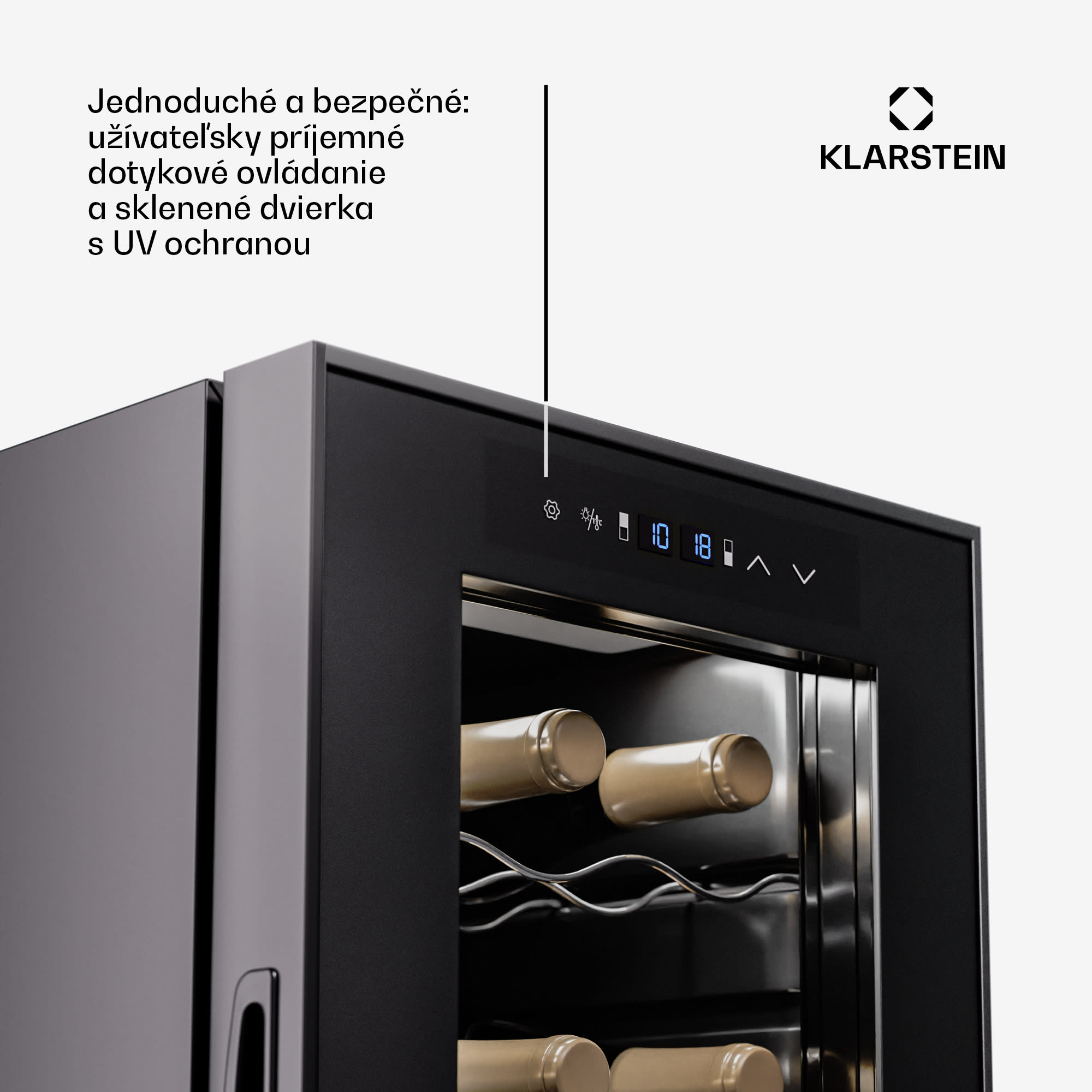 Klarstein Shiraz 18 Duo, chladnička na víno, 2 zóny, 53 l/18 fliaš, 5-18 / 5-18 °C, dotykové ovládanie – Obrázok 5