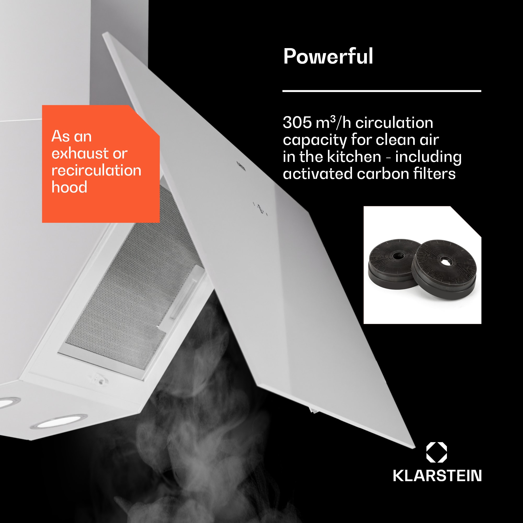 Klarstein Laurel 90, Digestor, 90 cm, odsávaný vzduch: 247 m³/h, LED dotyk – Obrázok 3