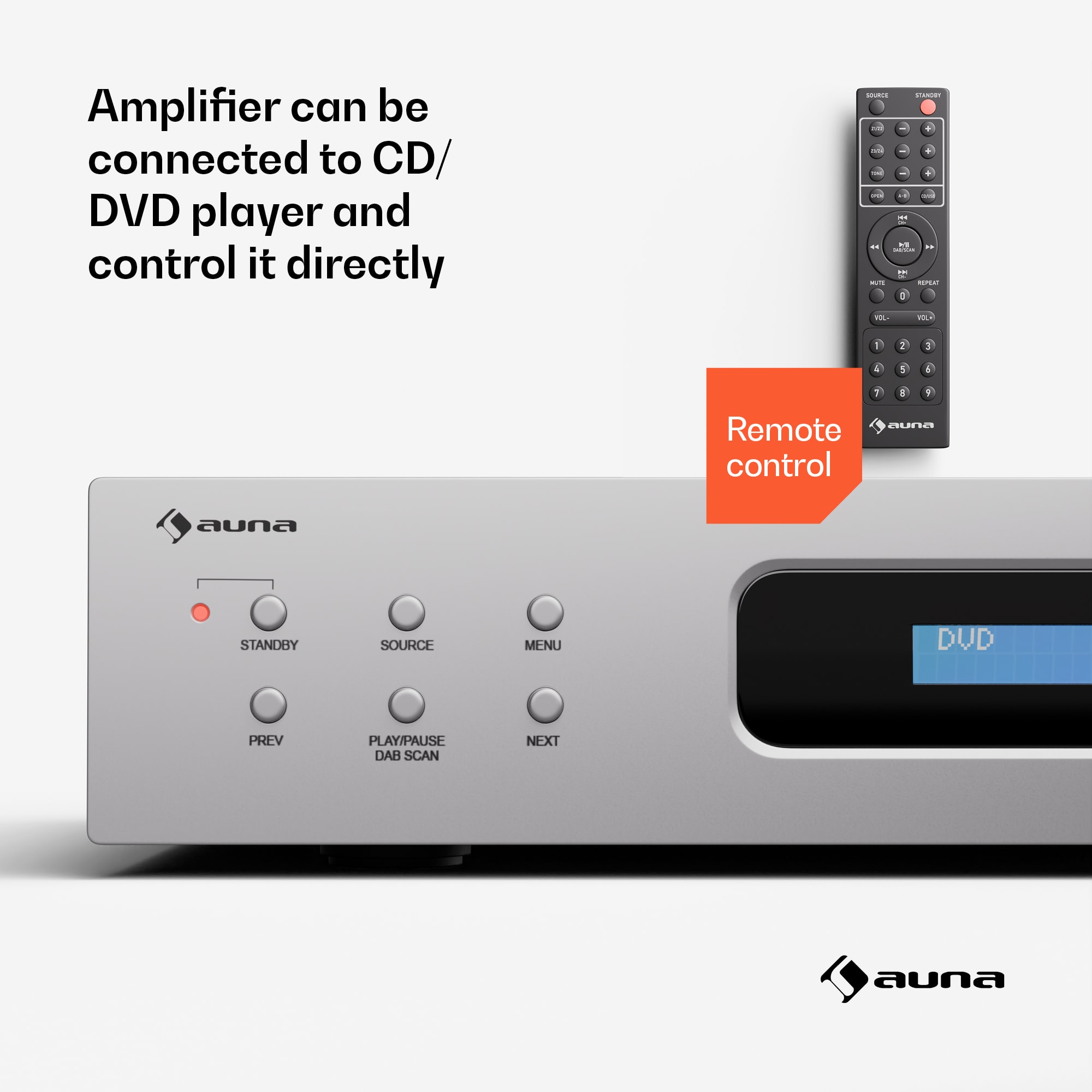 Auna Art22, Zosilňovač DAB+ BT HiFi, zosilňovač DAB+/FM rádio – Obrázok 4