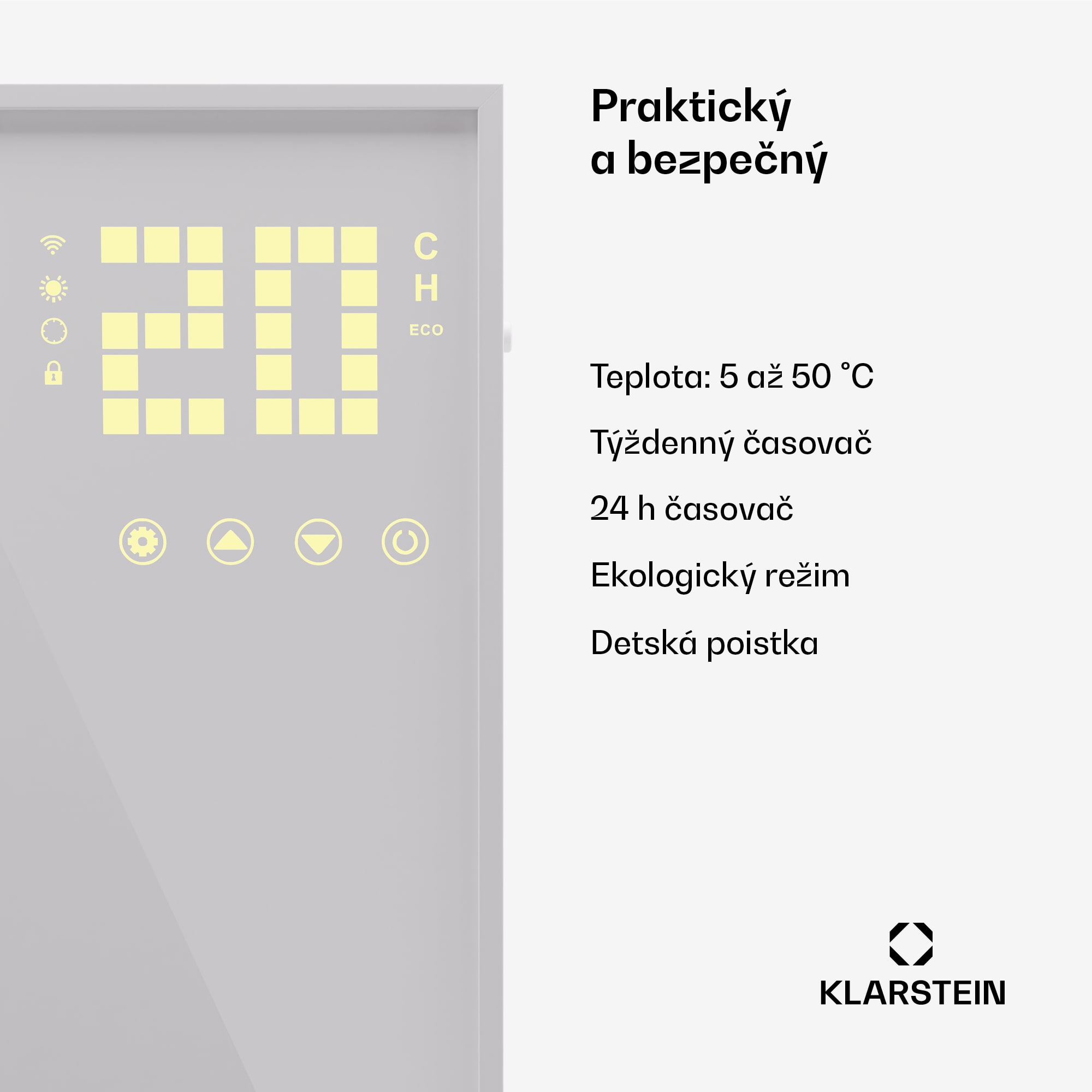 Klarstein Wonderwall Smart Bornholm, infražiarič, 30 x 100 cm, 320 W, aplikácia – Obrázok 5
