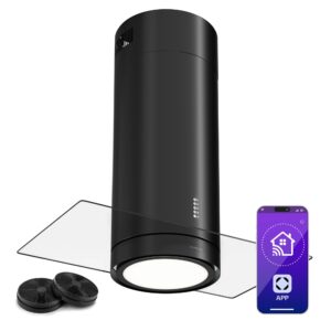 Klarstein Beretta Premium Smart, ostrovčekový digestor, 544 m³/h, aplikácia, odsávanie/recirkulácia vzduchu, LED, filter s aktívnym uhlím