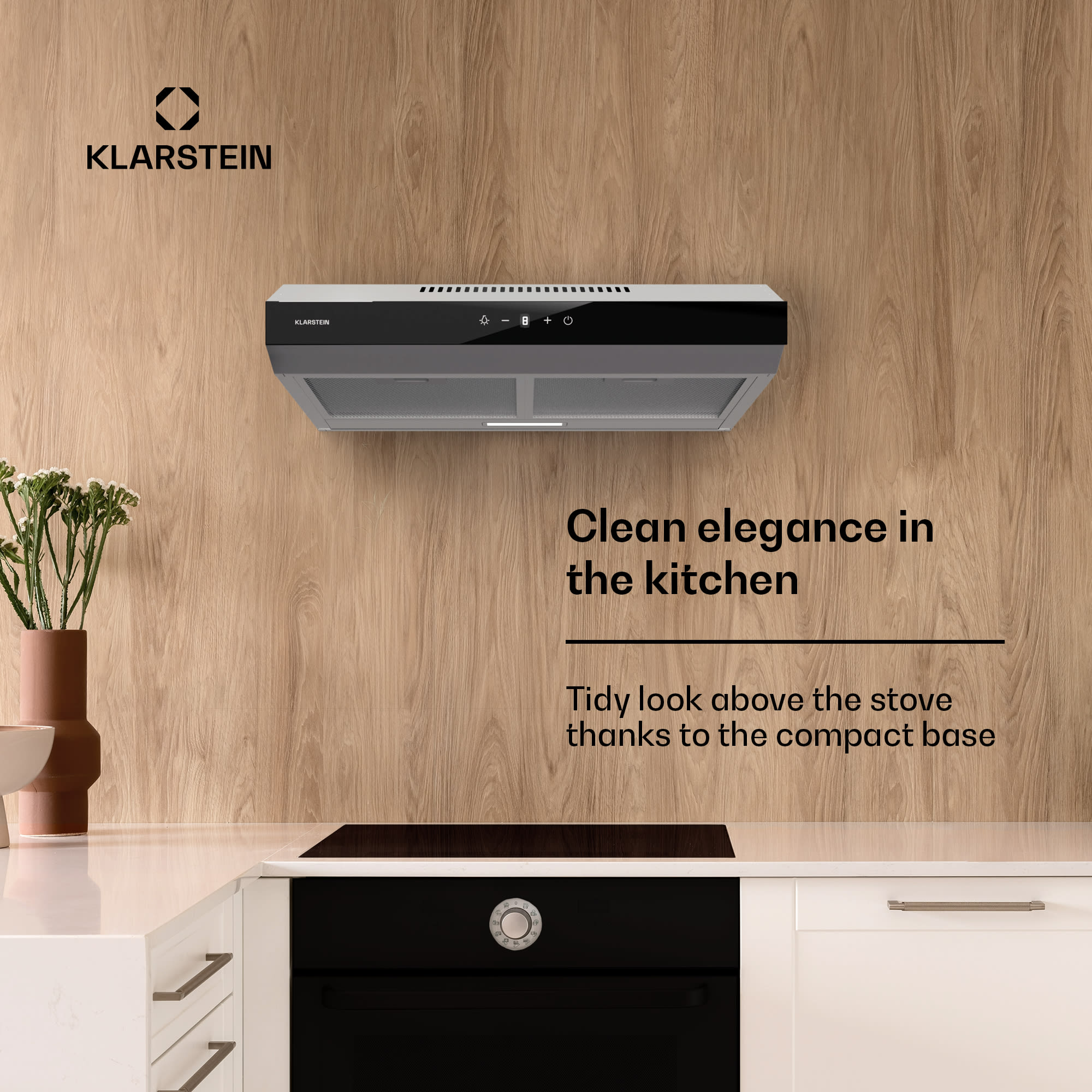 Klarstein Contempo Neo, digestor, podskrinkový, recirkulácia, 175 m³/h, SenseControl, integrované dotykové ovládanie – Obrázok 2