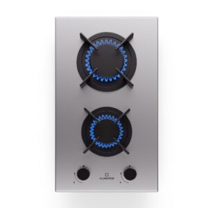 Klarstein Goldflame, plynová varná doska, 2 mosadzné horáky, nehrdzavejúca oceľ