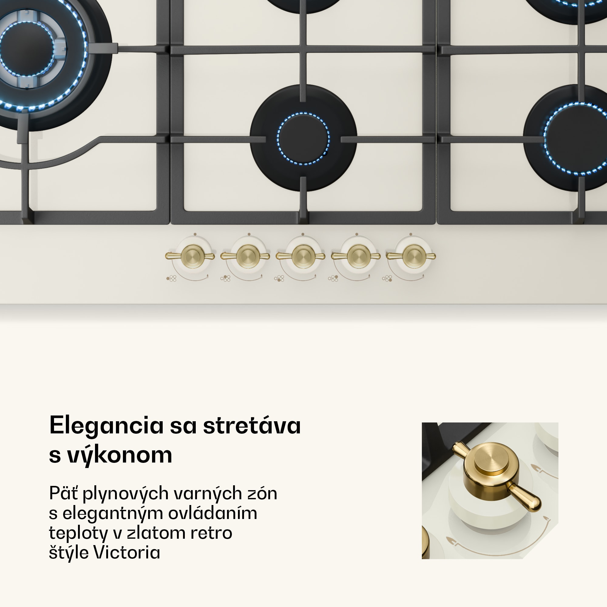 Klarstein Victoria Chef Edition, plynová varná doska, 5 zón – Obrázok 4