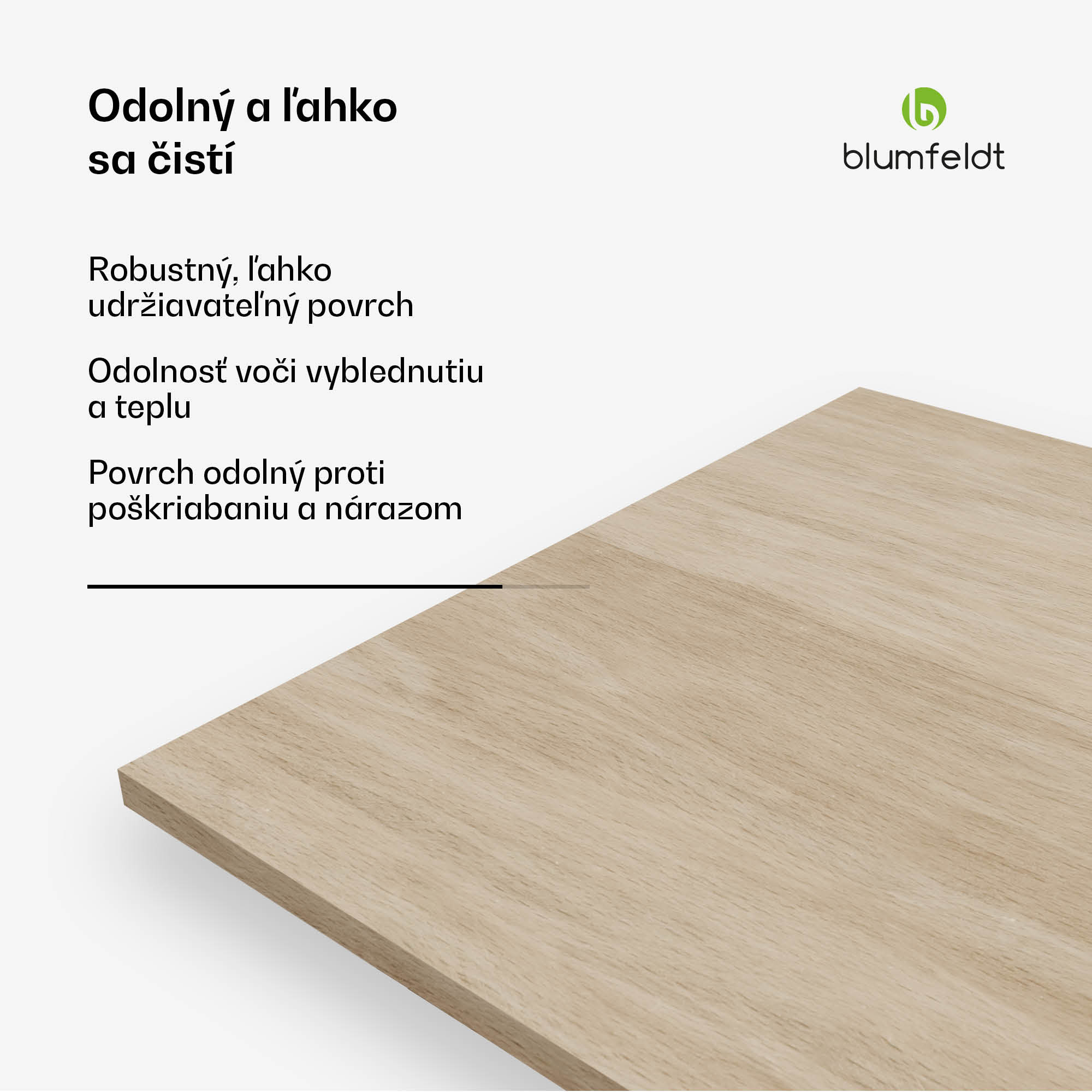 Blumfeldt Bearsdon stolová doska 140 x 80 cm pre kuchyňu a jedáleň, Robustná vrstvená drevotrieska – Obrázok 3