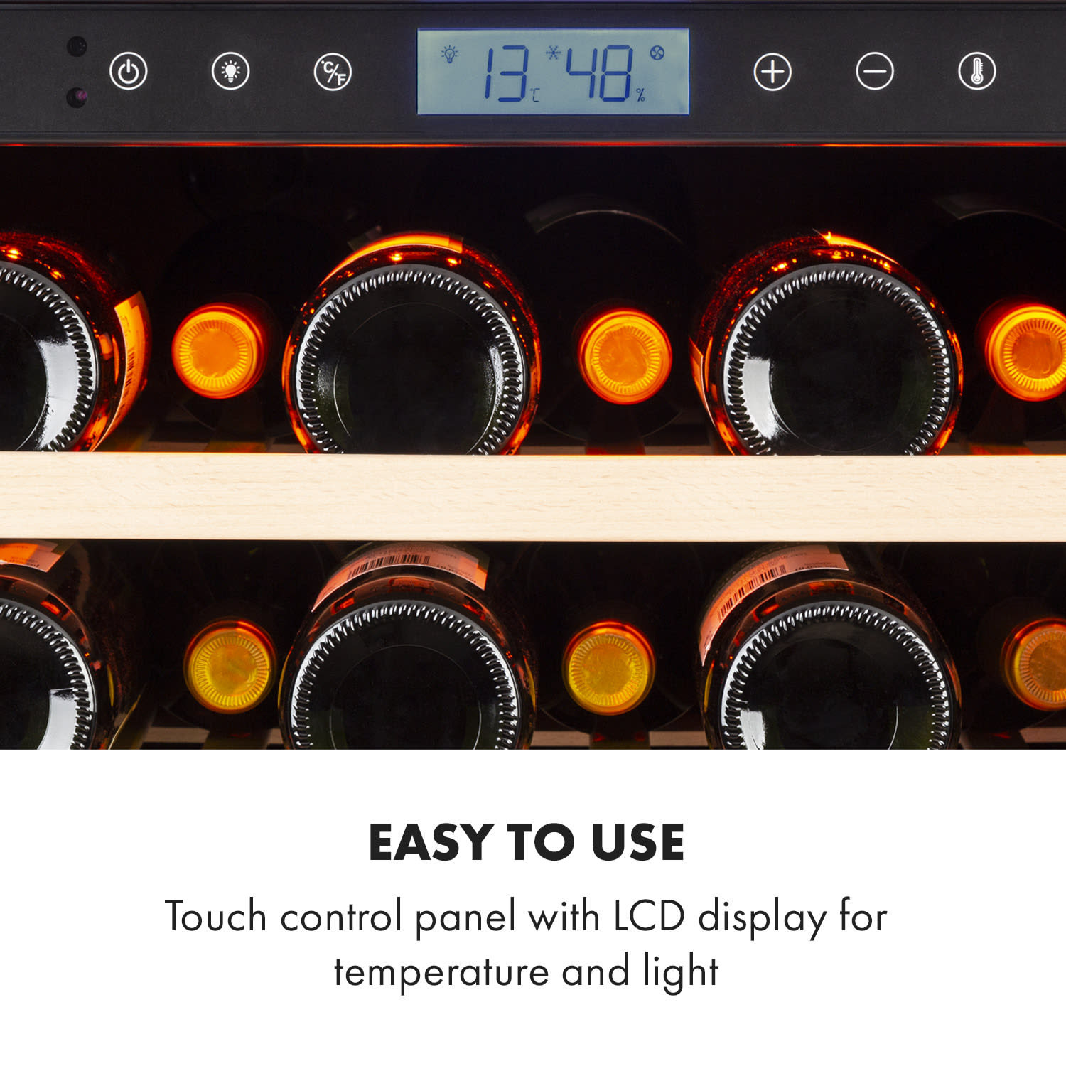Klarstein Vinovilla Onyx Grande, veľkoobjemová vinotéka, 433 l, 165 fliaš, čierna – Obrázok 4