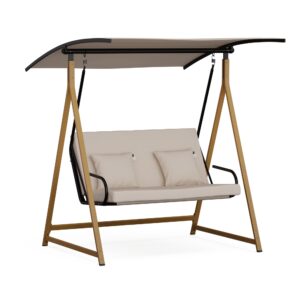 Blumfeldt ZenGrove, hollywoodska hojdačka, 2-miestna, individuálne nastaviteľná, oceľ s práškovou povrchovou úpravou, odolná voči poveternostným vplyvom