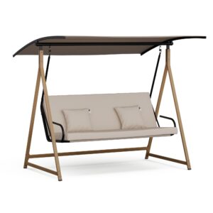 Blumfeldt ZenGrove, hollywoodska hojdačka, 3-miestna, individuálne nastaviteľná, oceľ s práškovou povrchovou úpravou, odolná voči poveternostným vplyvom