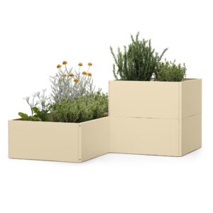 Blumfeldt Versagrow vyvýšený záhon s 12 modulmi, individuálny tvar, hrúbka 1 mm, nehrdzavejúca oceľ