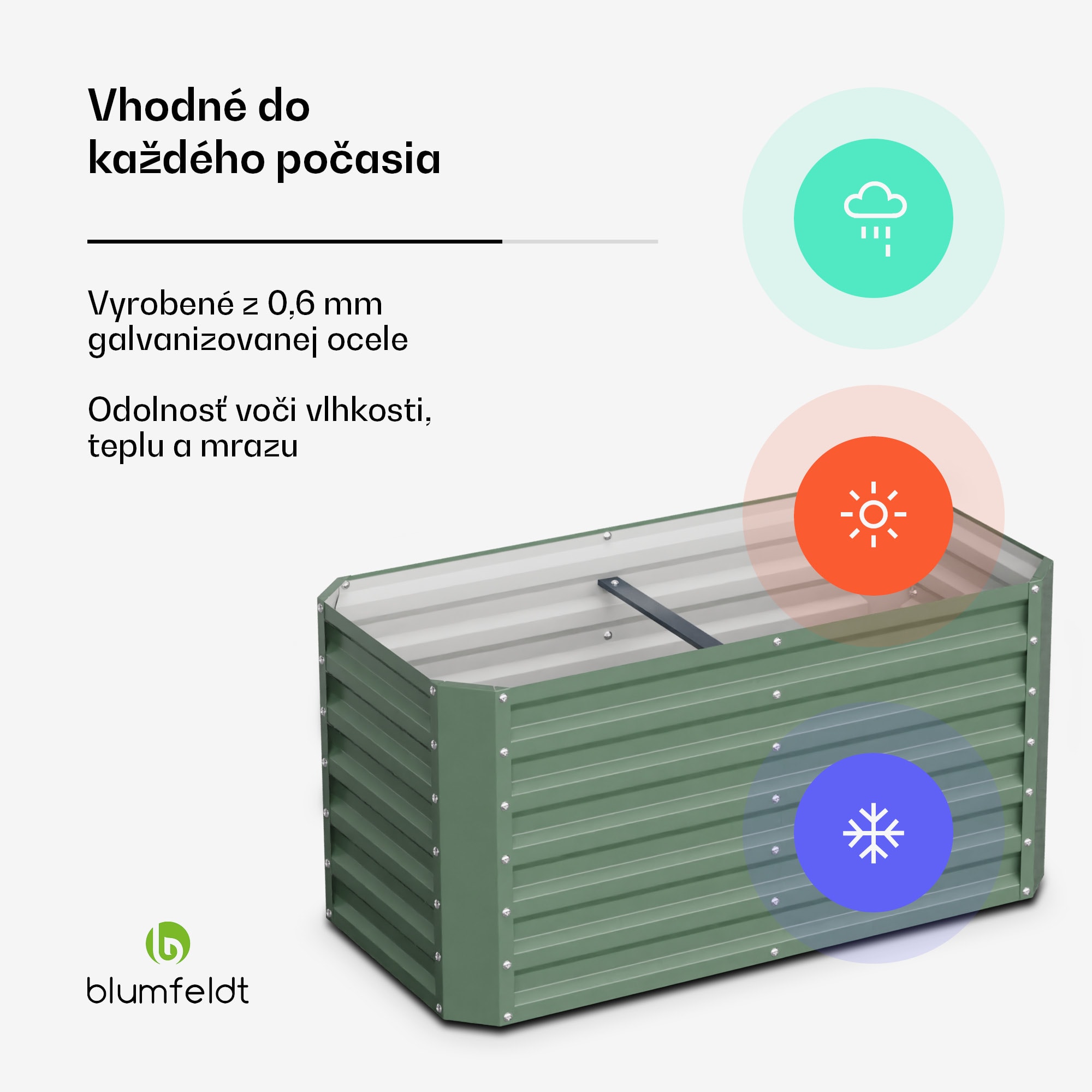 Blumfeldt High Grow Straight, vyvýšený záhon, 120 x 60 x 60 cm, z vlnitého oceľového plechu, jednoduchá montáž, odolný voči hrdzi a mrazu – Obrázok 2