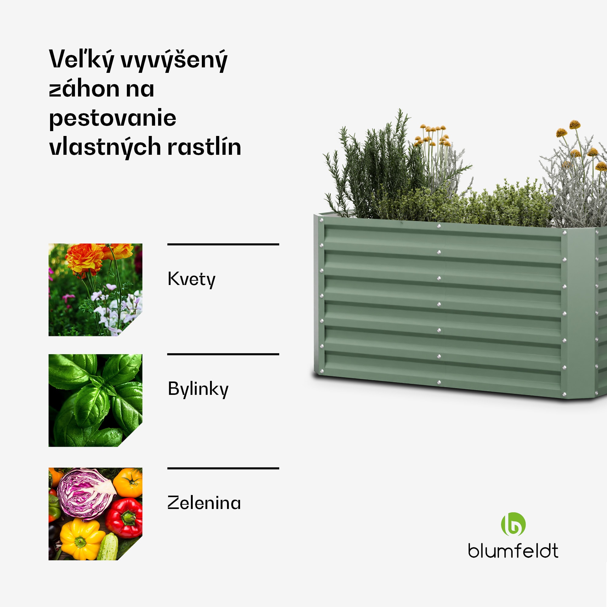 Blumfeldt High Grow Straight, vyvýšený záhon, 120 x 60 x 60 cm, z vlnitého oceľového plechu, jednoduchá montáž, odolný voči hrdzi a mrazu – Obrázok 4