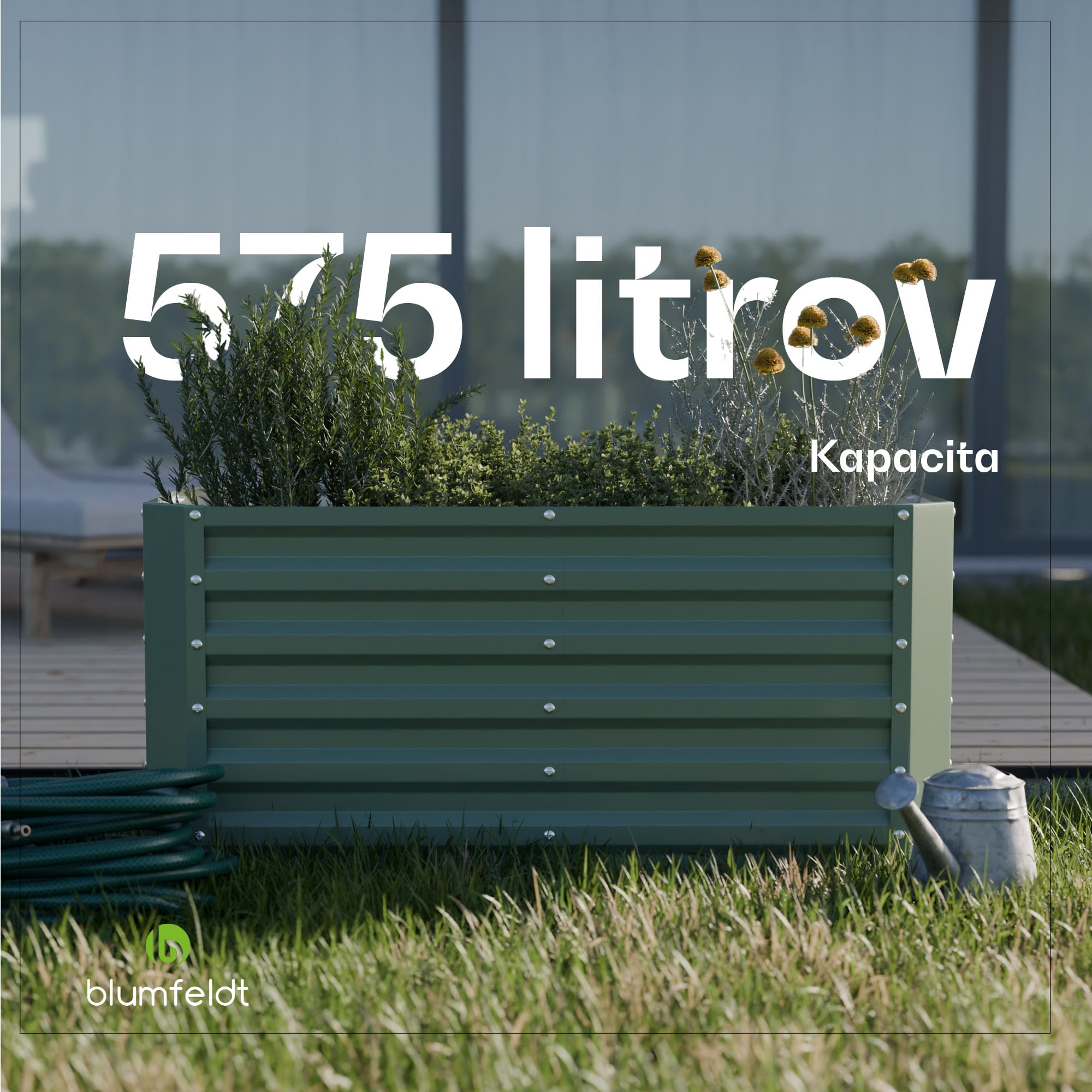 Blumfeldt High Grow Straight, vyvýšený záhon, 120 x 60 x 60 cm, z vlnitého oceľového plechu, jednoduchá montáž, odolný voči hrdzi a mrazu – Obrázok 5