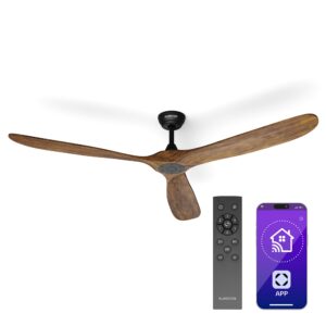 Klarstein Bahama Breeze Smart Stropný ventilátor , lopatky rotora z masívneho dreva, diaľkové ovládanie + ovládanie pomocou aplikácie