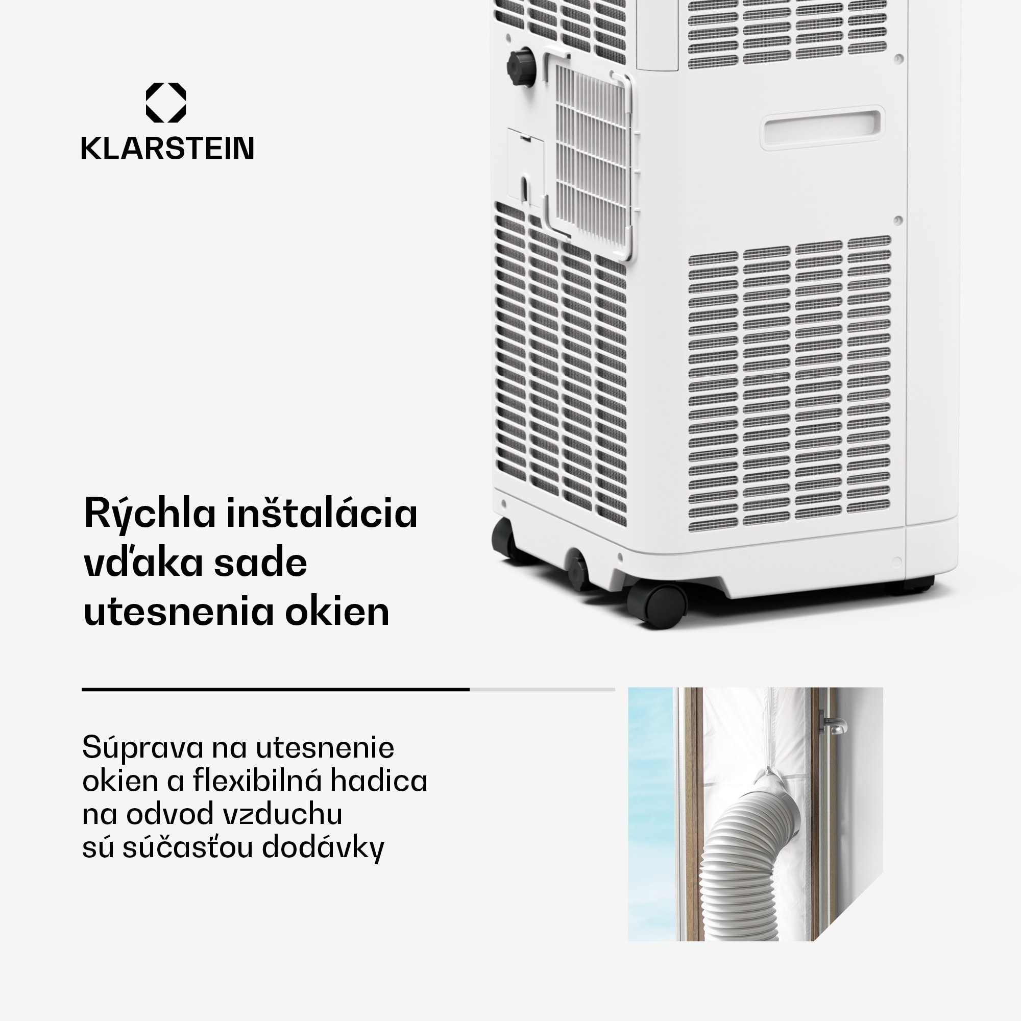 Klarstein Breeze Box 7K Smart PAC klimatizácia, režim 3 v 1, Inteigentné ovládanie, do 25 m², 24-hodinový časovač, mobilná – Obrázok 5