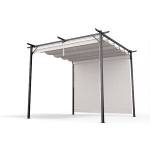 Blumfeldt Pantheon Robust, pergola, 3 x 3 m, s bočnými roletami, práškovo lakovaná oceľ odolná voči poveternostným vplyvom