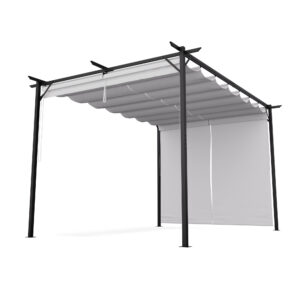 Blumfeldt Pantheon Robust, pergola, 3 x 4 m, s bočnými roletami, práškovo lakovaná oceľ odolná voči poveternostným vplyvom