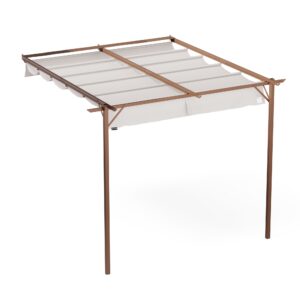 NA Blumfeldt Pantheon Wall Pergola, nástenná pergola, 3 x 3 m, práškovo lakovná oceľ, odolná voči poveternostným vplyvom