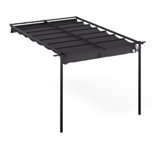 NA Blumfeldt Pantheon Wall Pergola, nástenná pergola, 3 x 4 m, práškovo lakovná oceľ, odolná voči poveternostným vplyvom