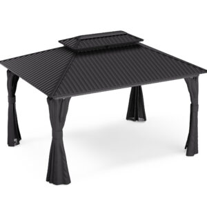 Blumfeldt ShadeFortress, altánok, 4 x 3 m, pozinkovaná oceľová strecha, chráni pred slnkom, dažďom a vetrom