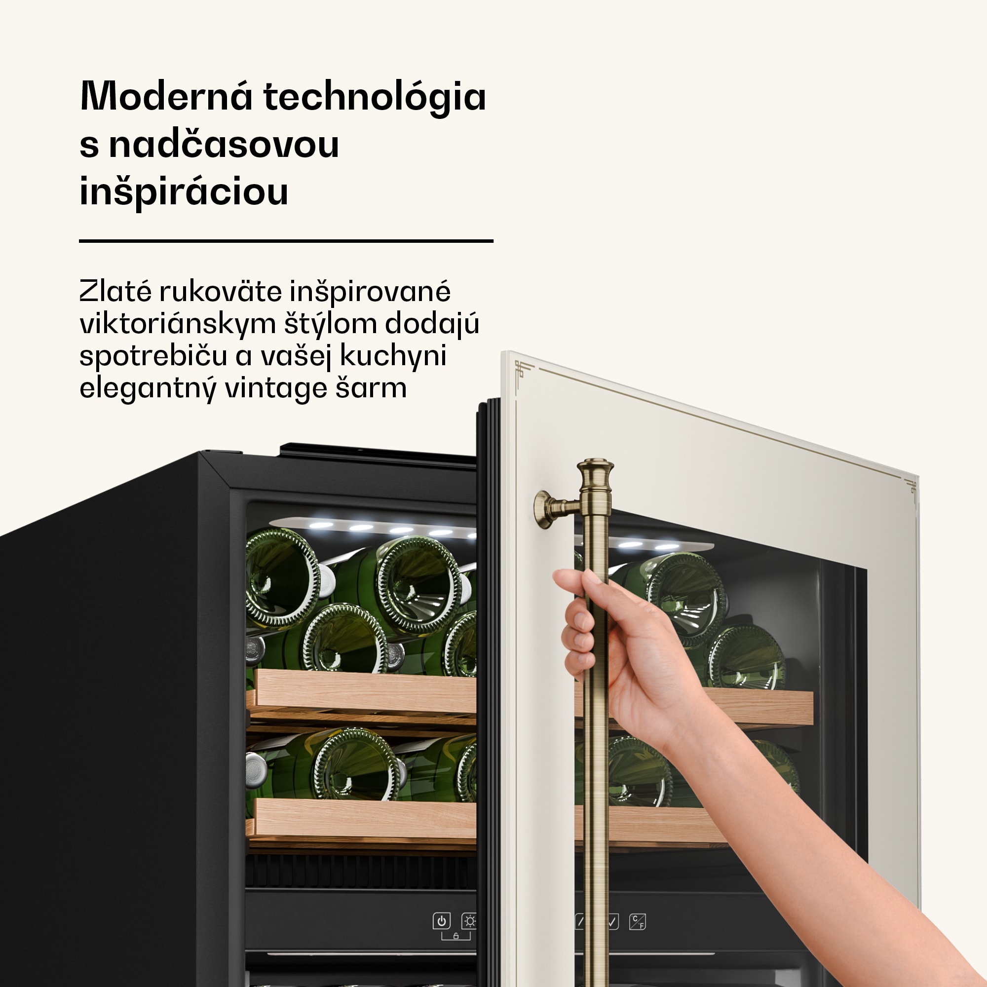 Klarstein Vinsider Victoria 36 chladnička na víno, 36 fliaš, dotyková, UV ochrana, LED, tichá, 3 police – Obrázok 4