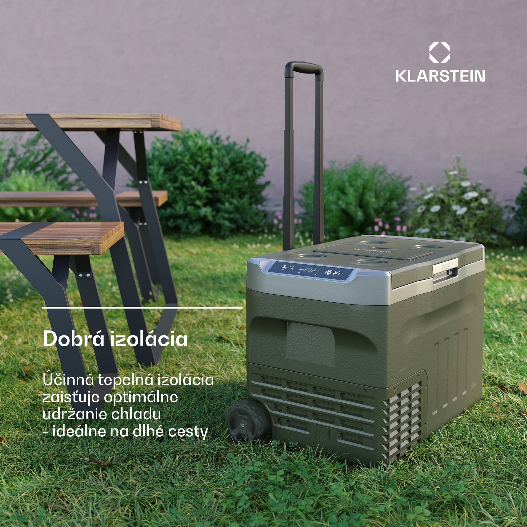 Klarstein PolarForce 30L kompresorový chladiaci box| LCD panel, osvetlenie, off-road, ochrana batérie, 12V/230V – Obrázok 5