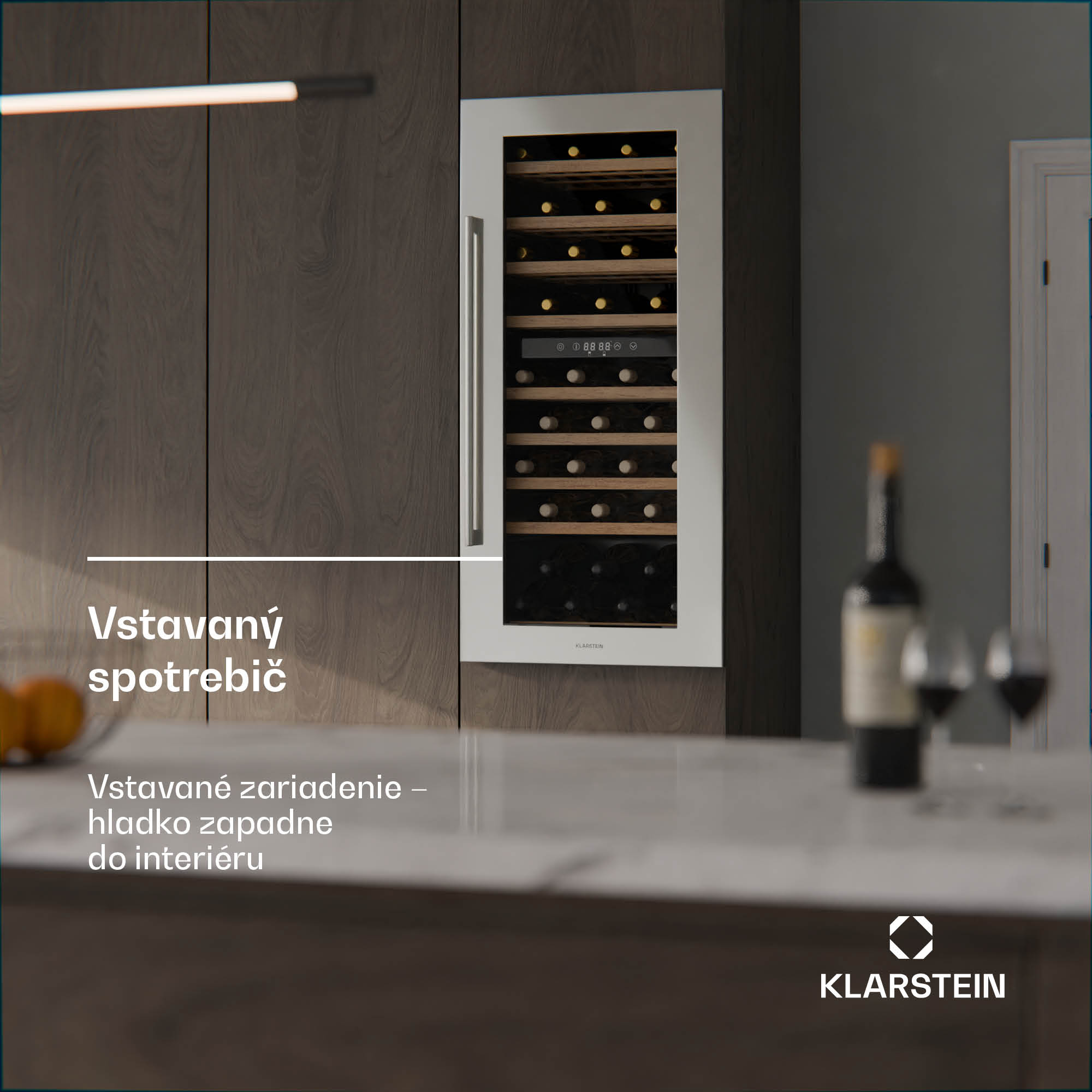 Klarstein Vinsider Duo chladnička na víno, 79 fliaš, 2 chladiace zóny, UV ochrana, 9 políc, Dotykové ovládanie – Obrázok 3