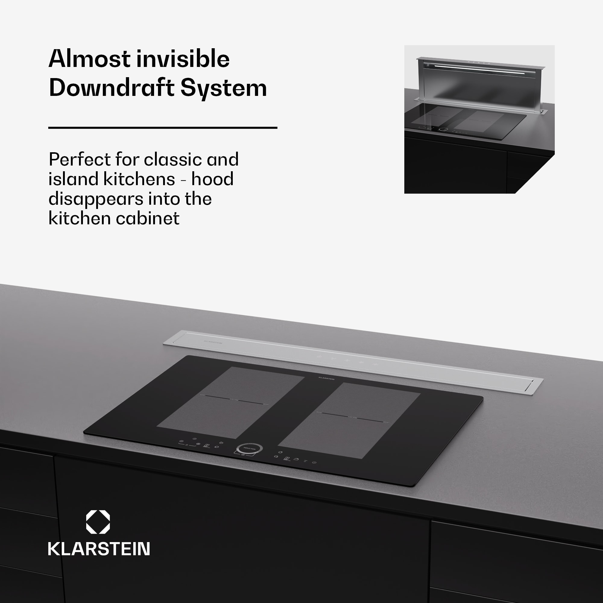 Klarstein Royal Flush Eco 90 digestor 90 cm 604 m³/h EEK A++ vrátane filtrov s aktívnym uhlím – Obrázok 4